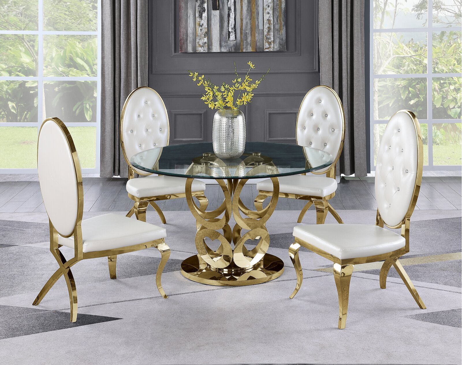 Fancy Classic Chic in Gold and White