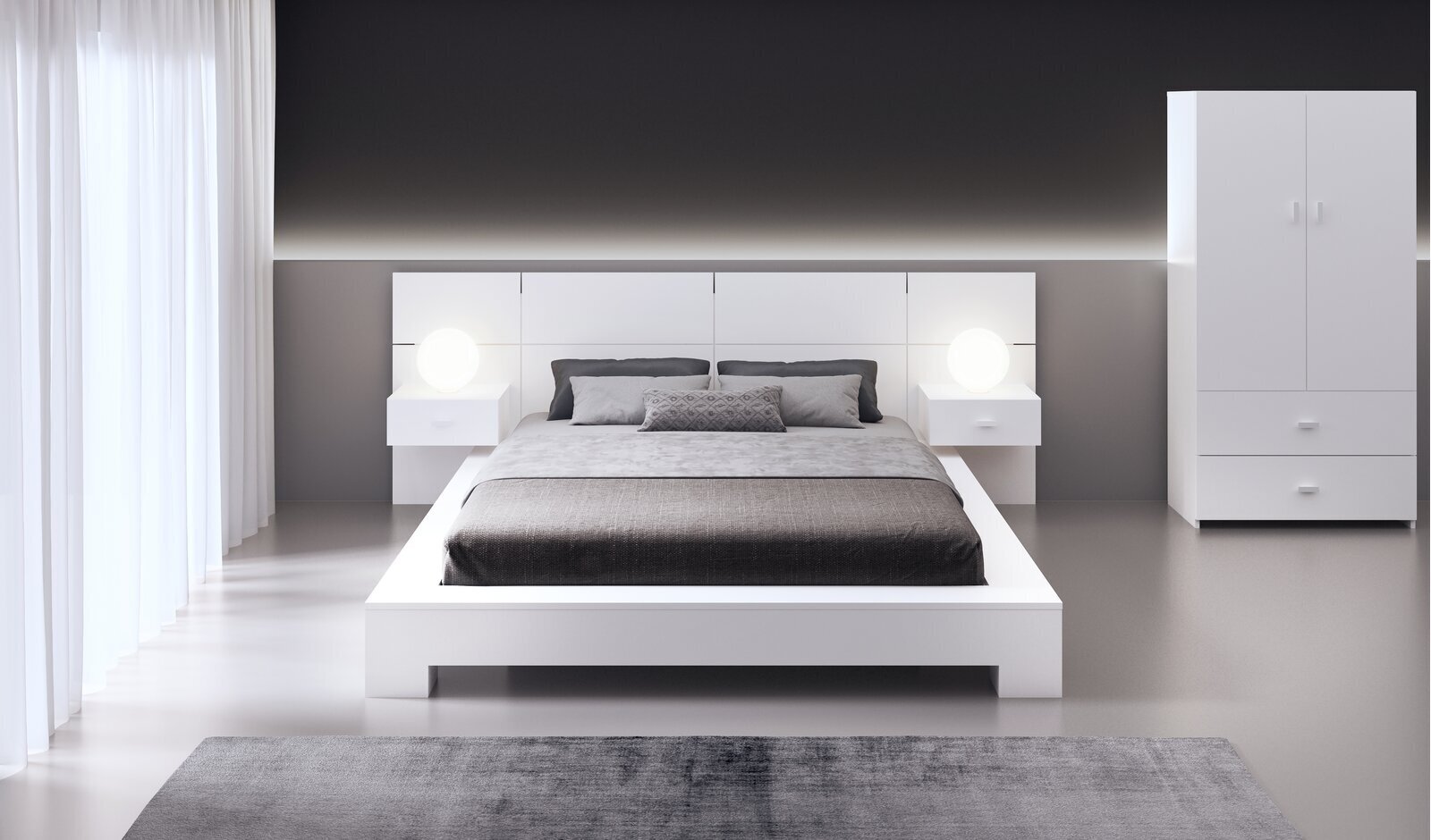 Manufactured Wood Low Profile Platform Bed 
