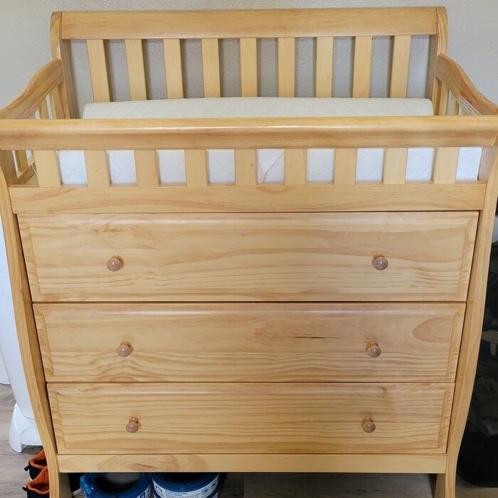 solid wood dresser changing table low voc water-based finish eu Amish Traditional Solid Wood Changing Table Dresser for Bedroom