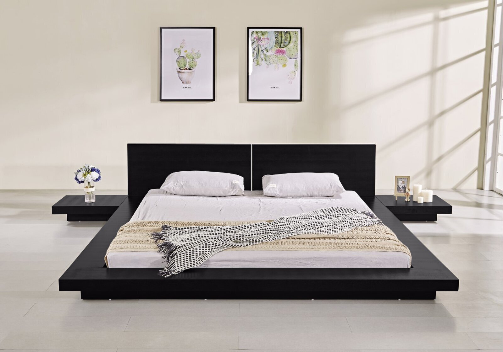 Minimalist Wood Japanese Platform Bed