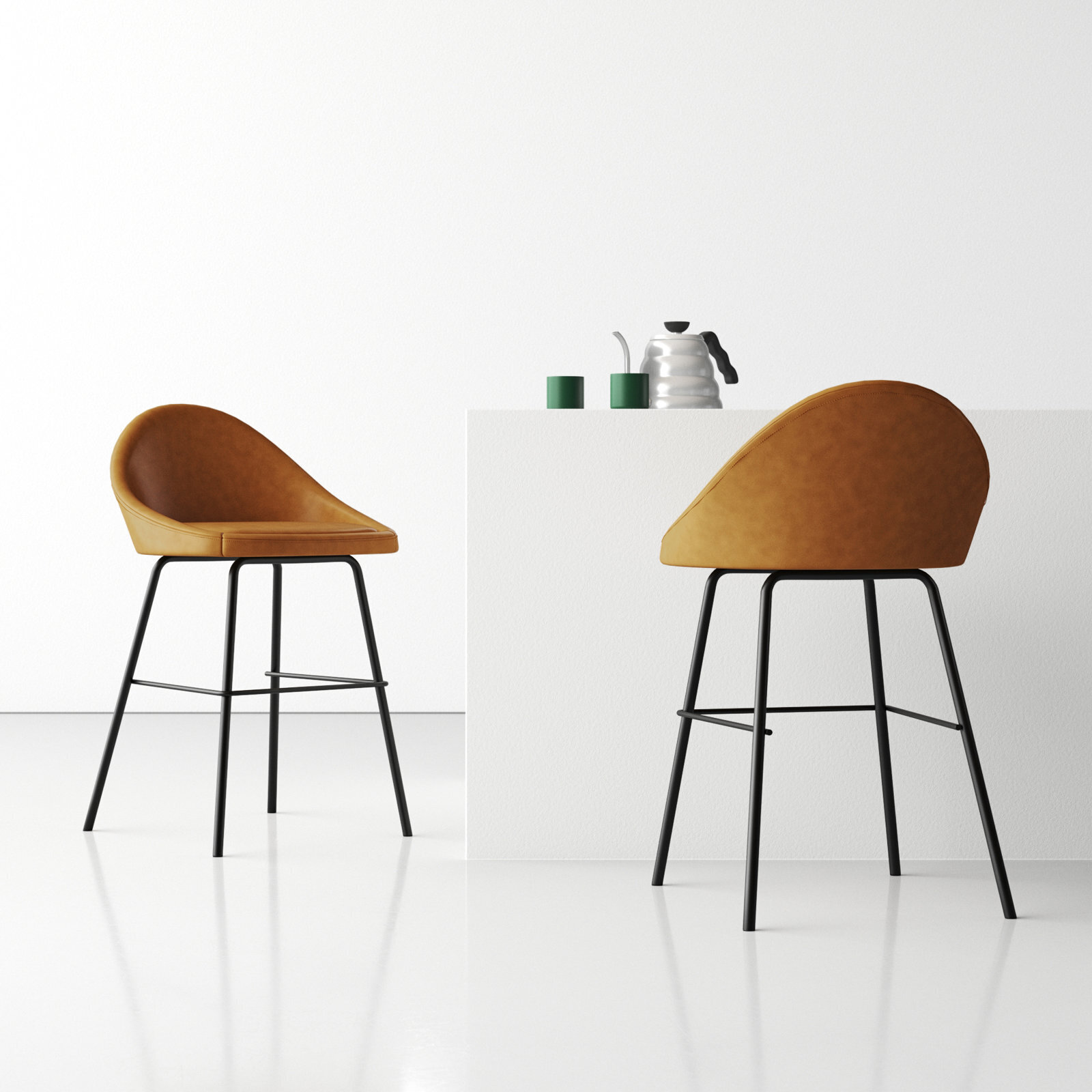 Modern Rustic Arch Back Bar Stool