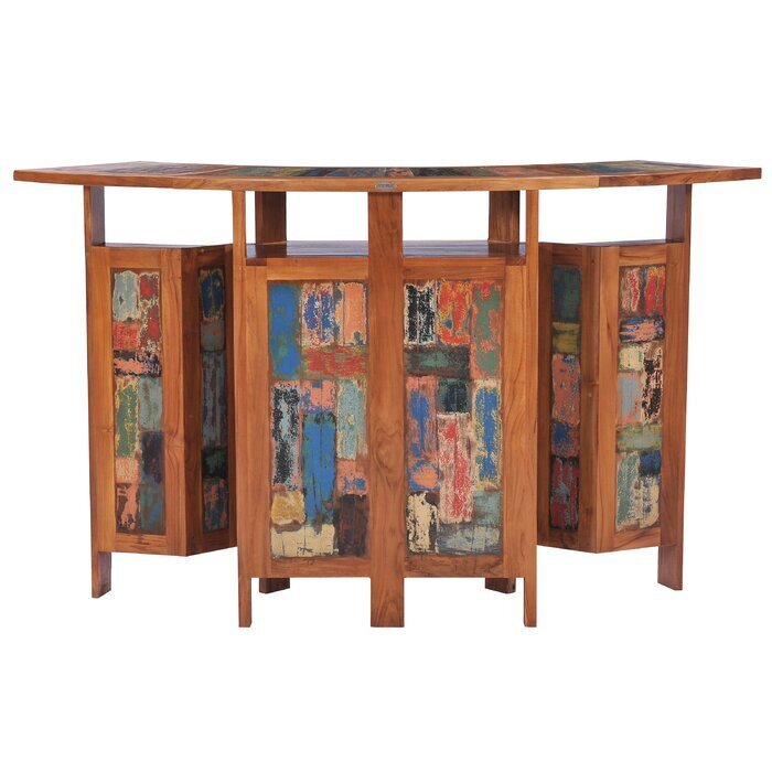 Outdoor Fold Out Bar with Cabinets