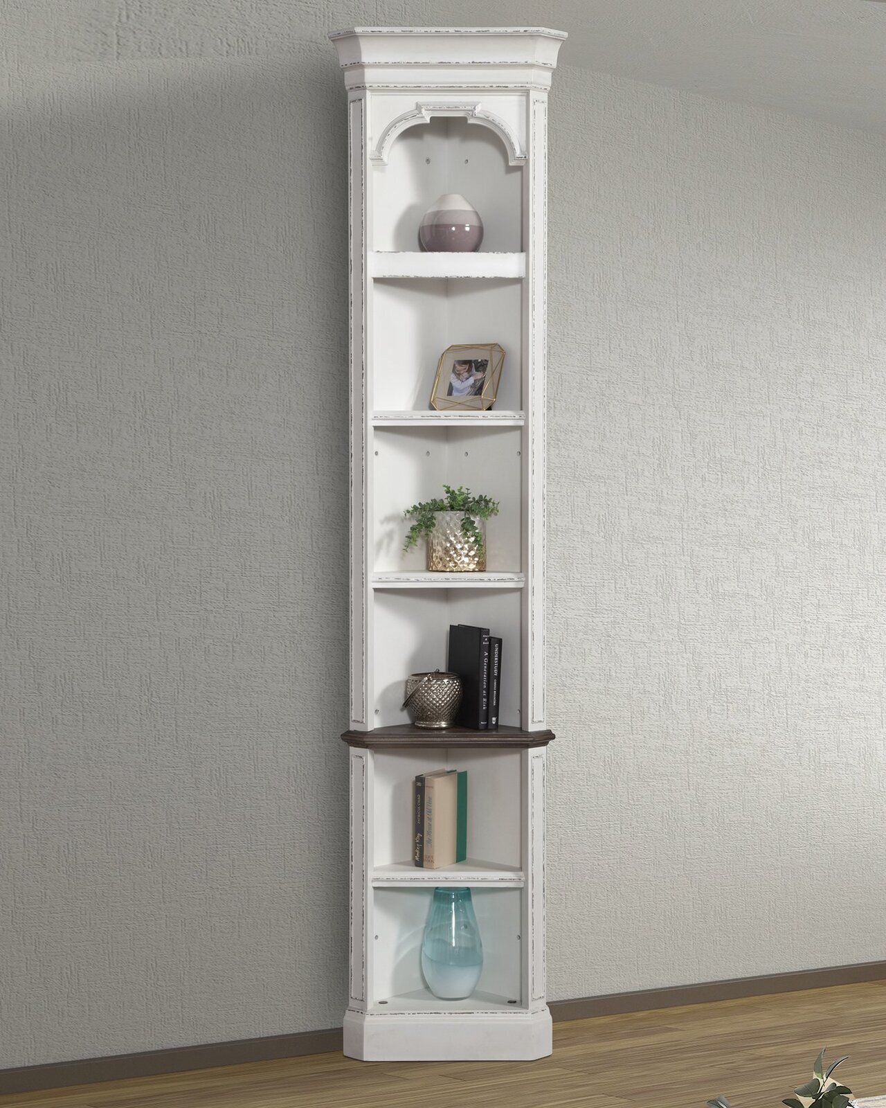 Tall Slim Corner Country Shelf