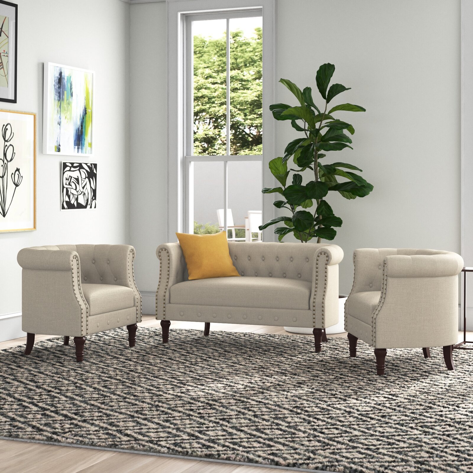 Three Piece English Style Living Room