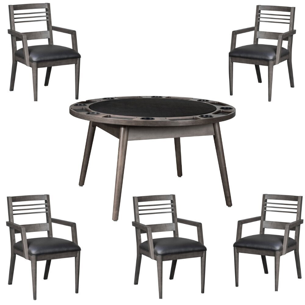 2 in 1 Black And Gray Games Table 