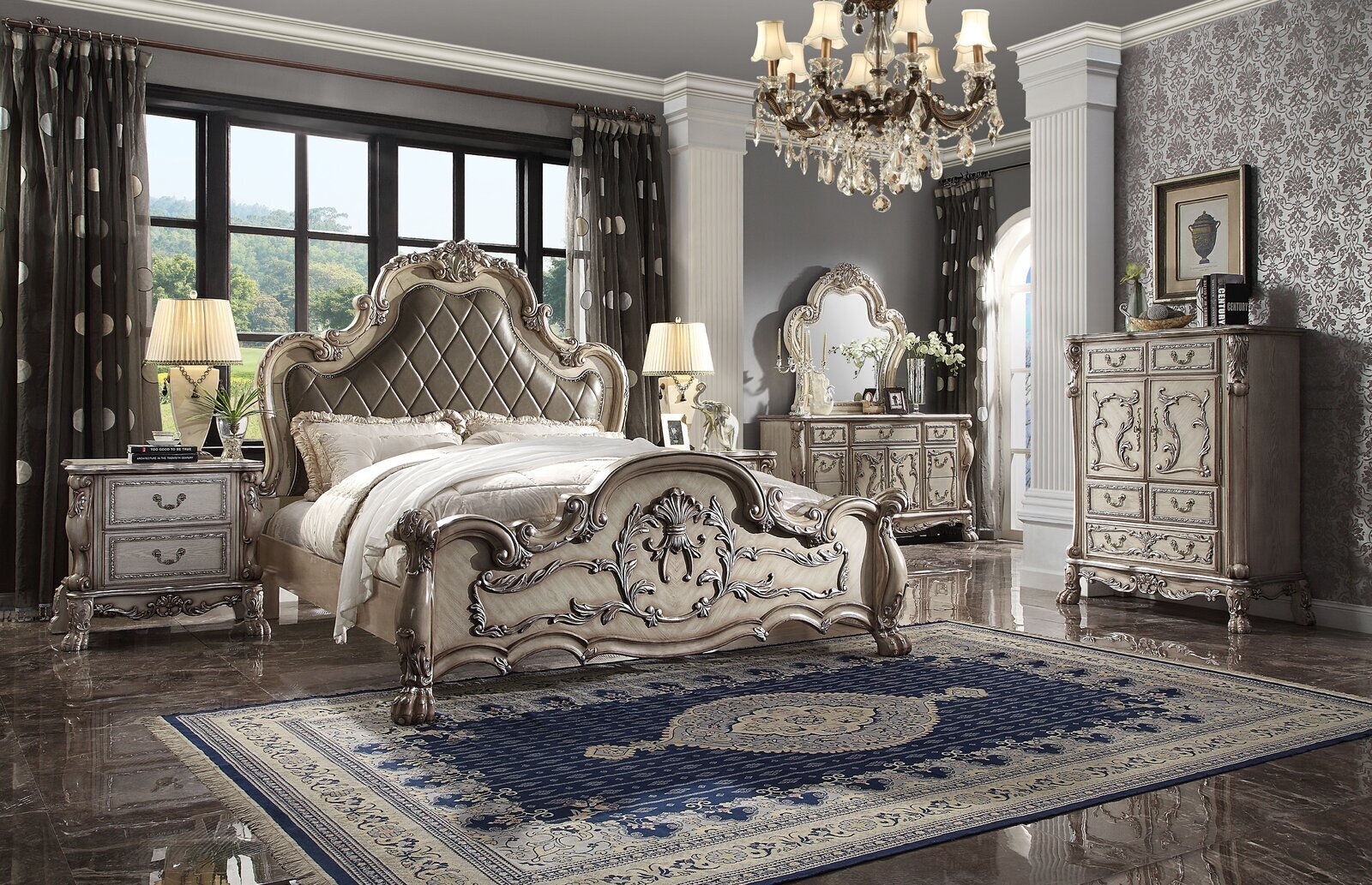 5 Piece Victorian Bedroom Set