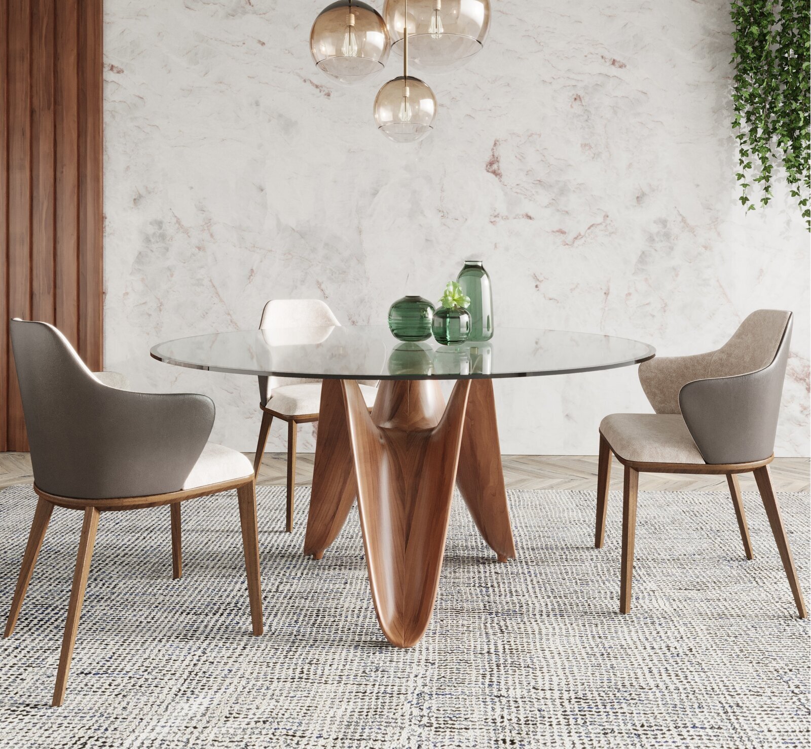 Round Glass Dining Tables For Six