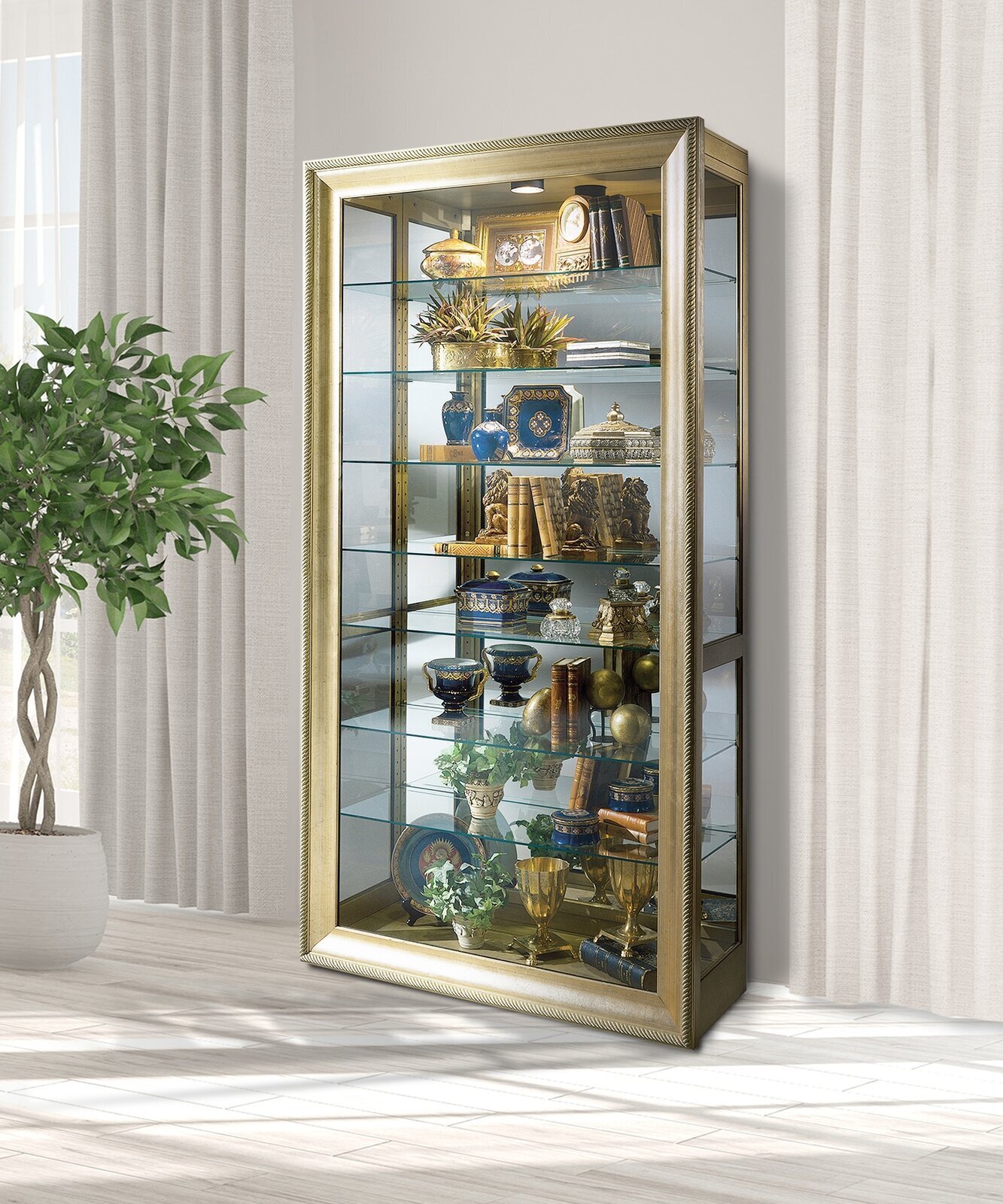 Gold Curio Cabinets