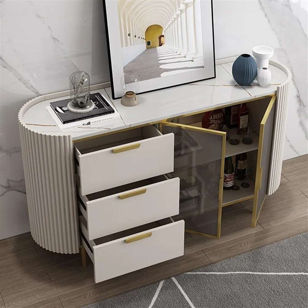 Art Deco Marble Top Buffet