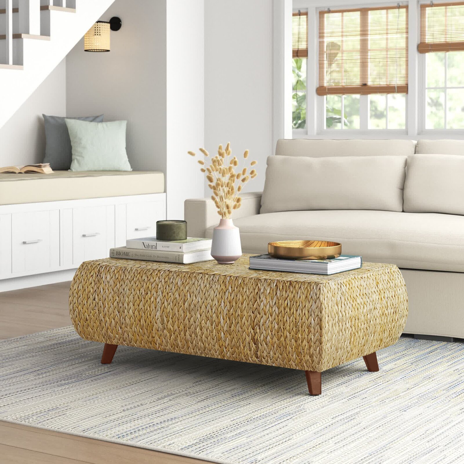 Beachy Rattan Coffee Table