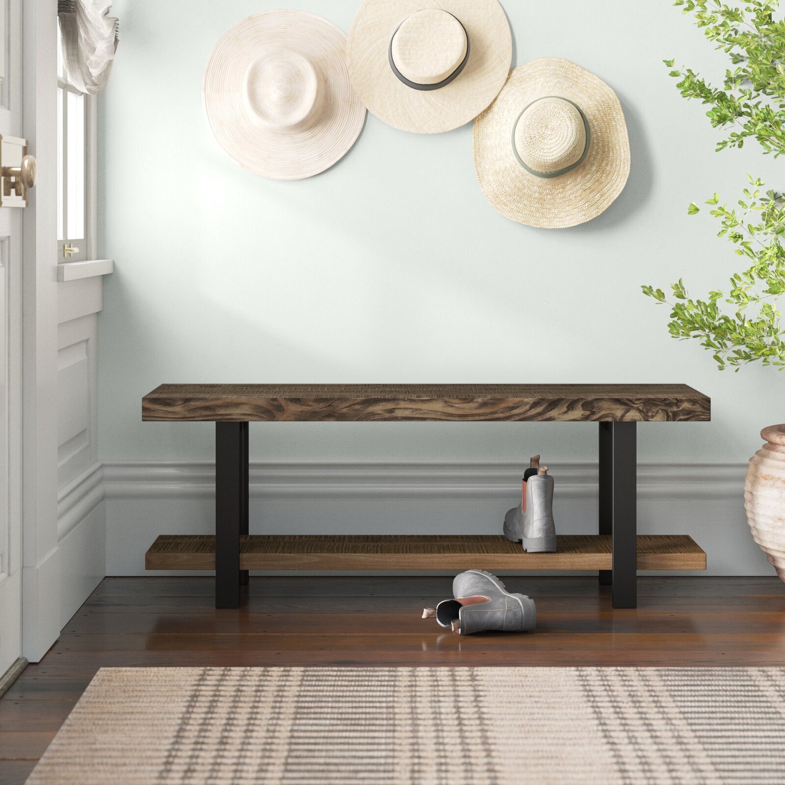 Birch Dining Bench with Storage