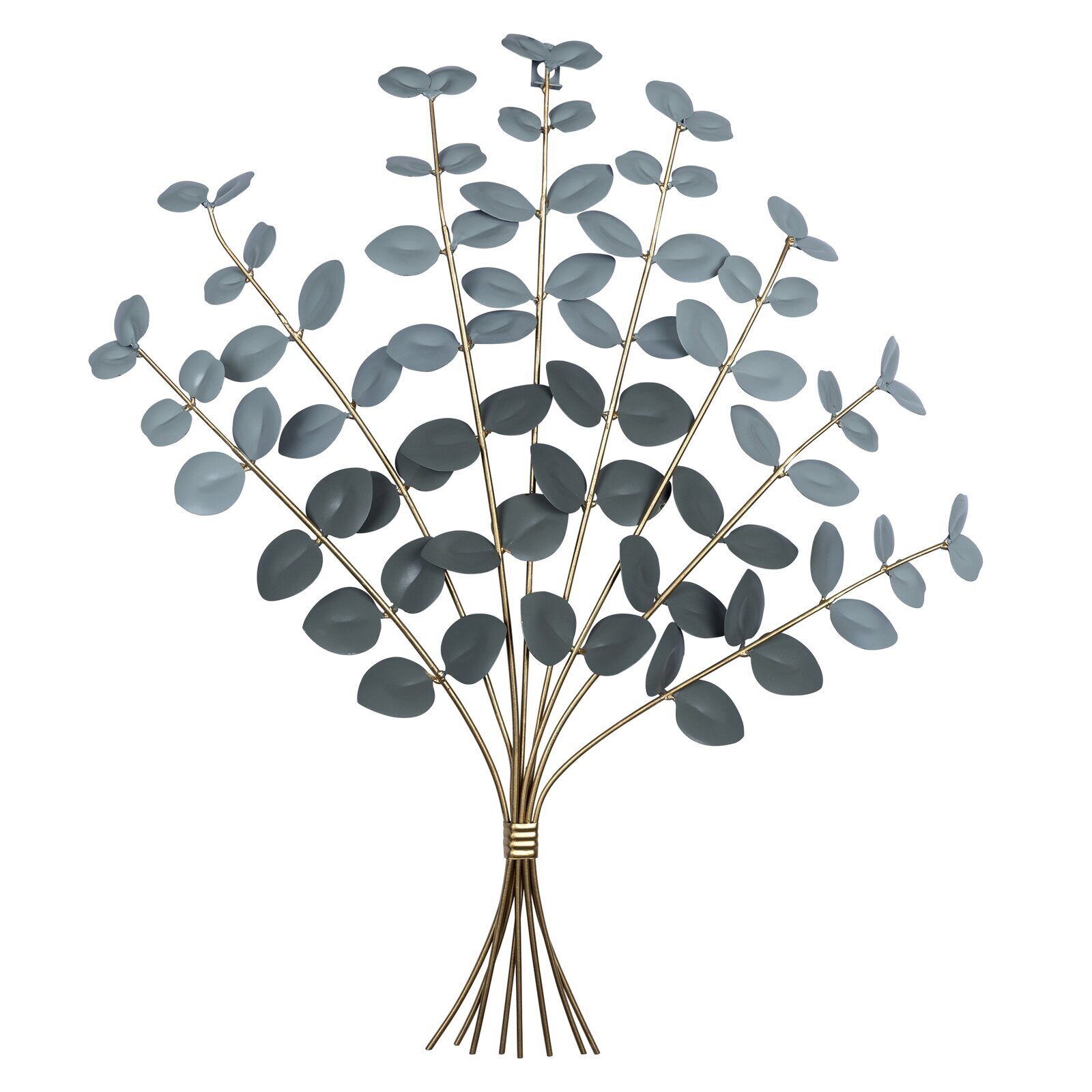 Blue and Gold Metal Leaf Wall Decor
