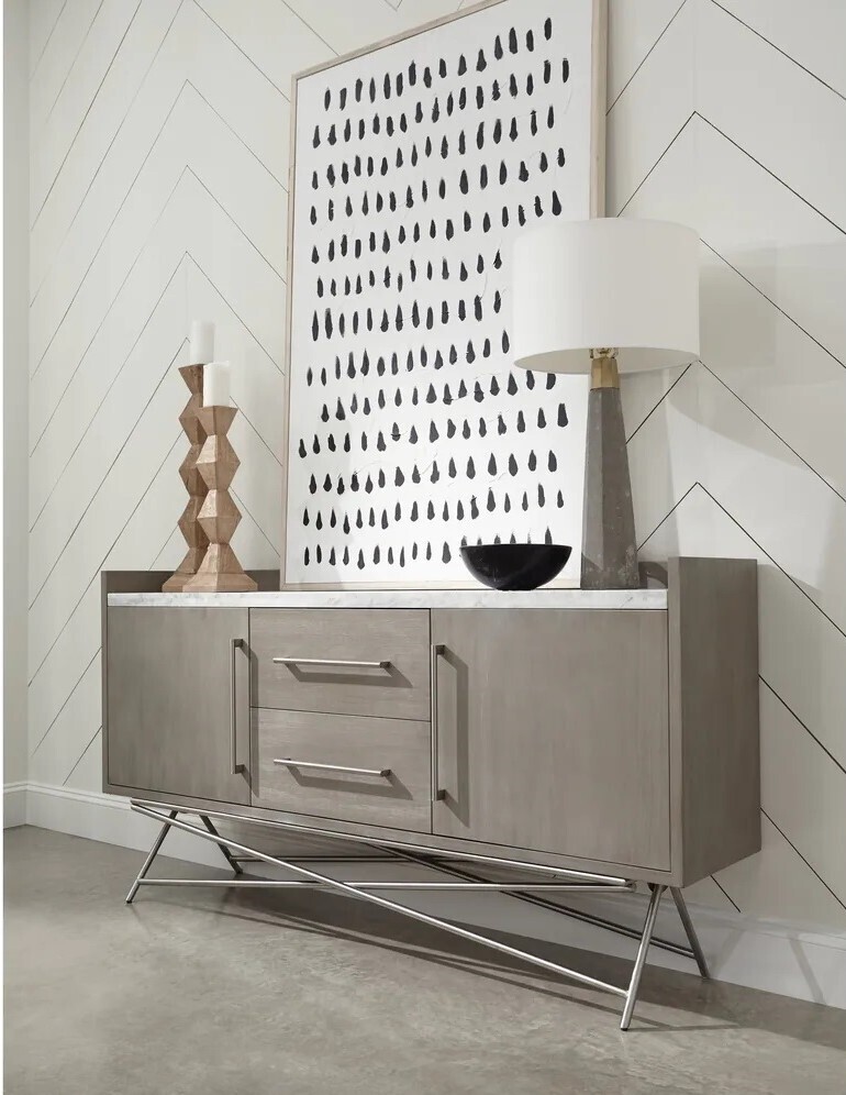 Carrara Marble Top Sideboard