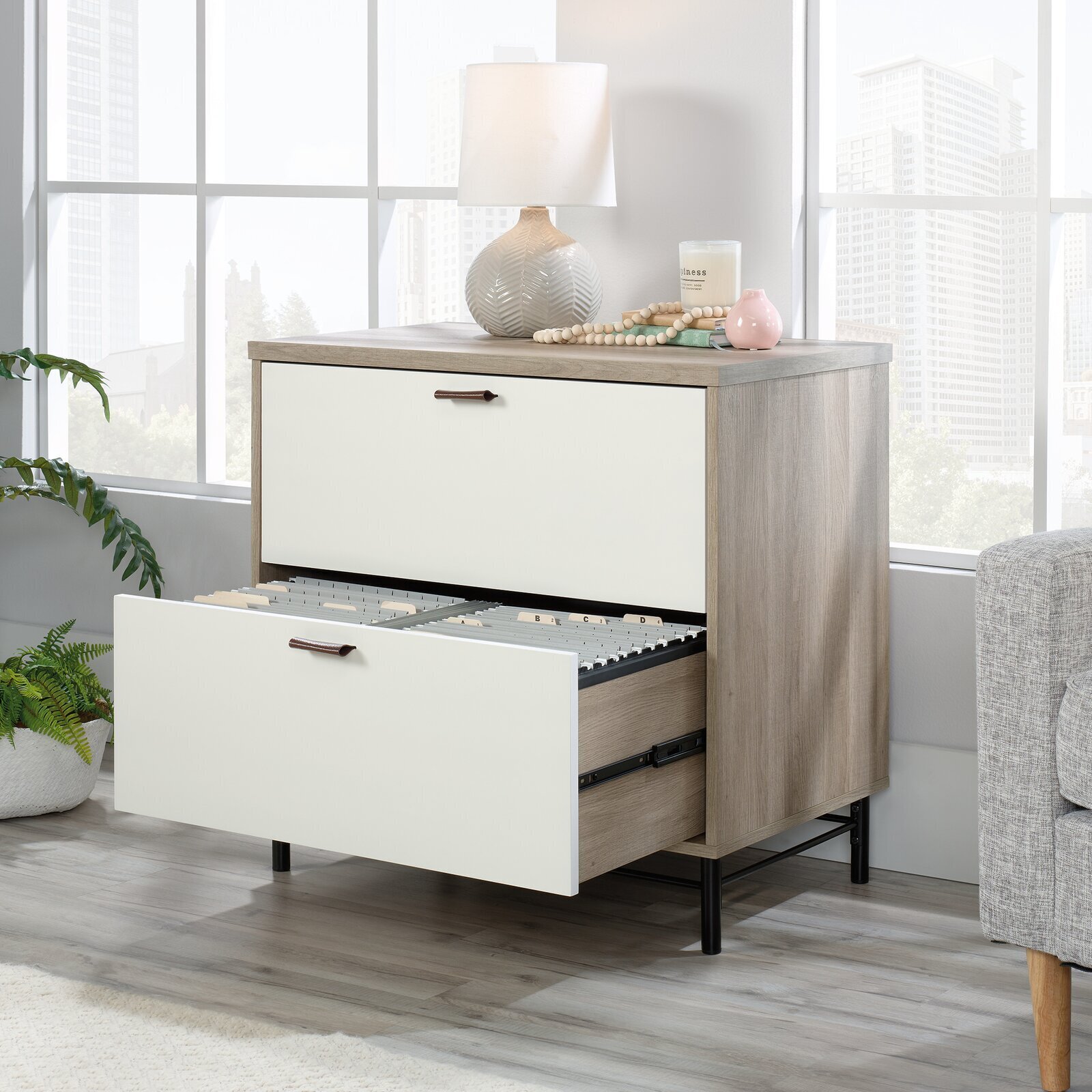Chic Wooden Filing Cabinet