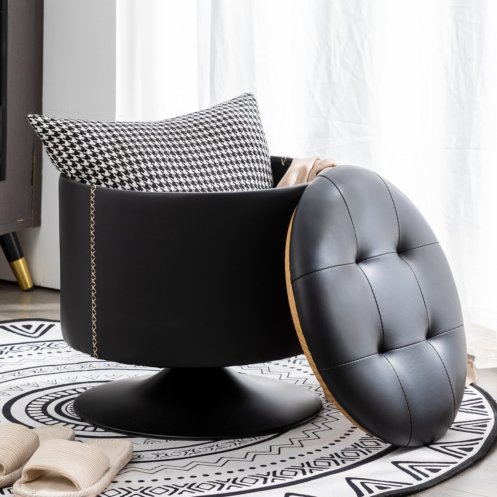 Coffee Table and Footstool Combo