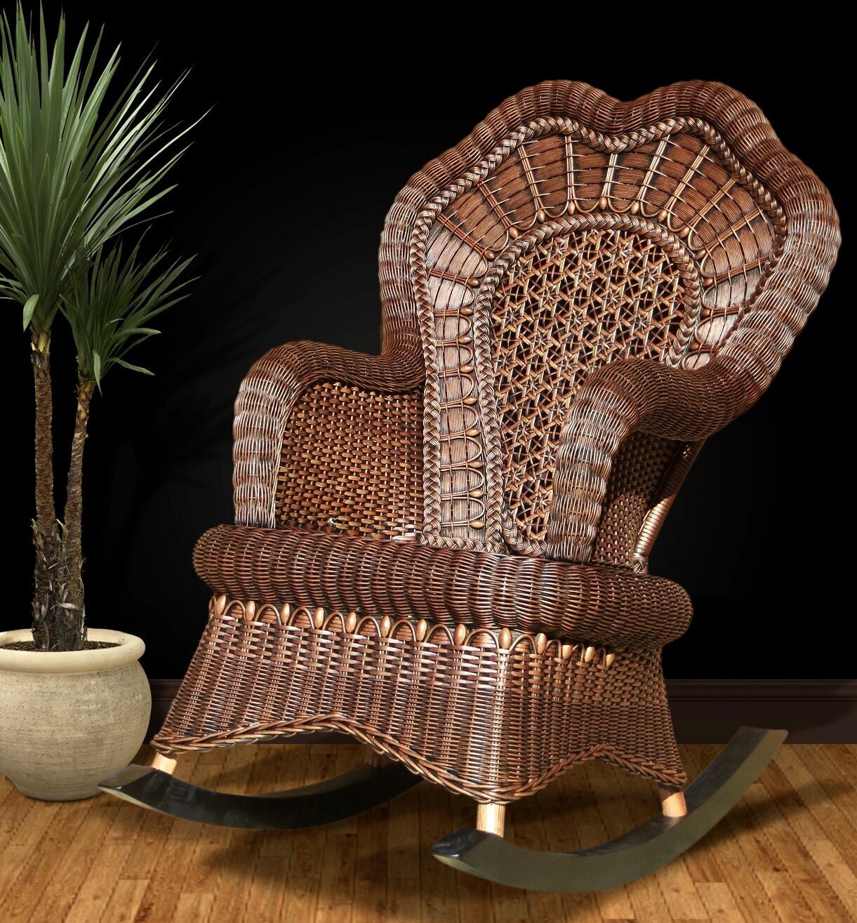 Cool Rocking Chair With Rolled Arms