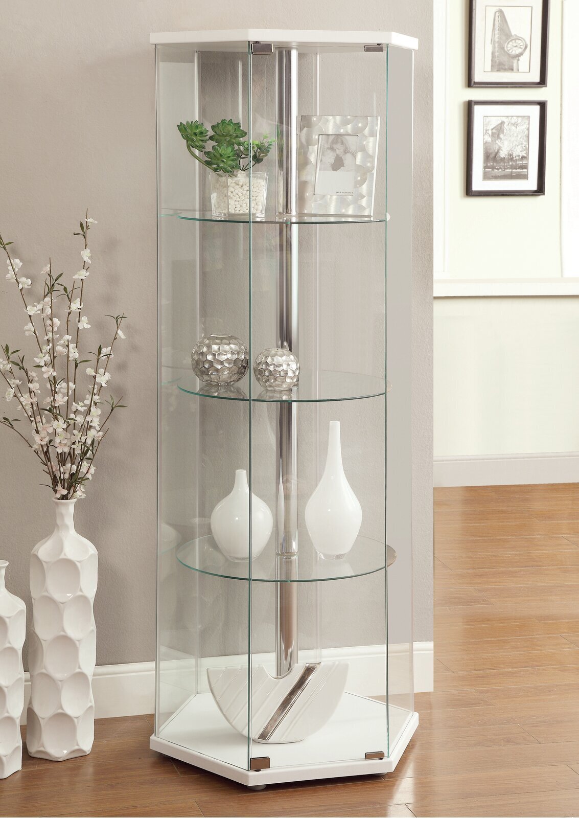 Glass Curio Display Cabinet