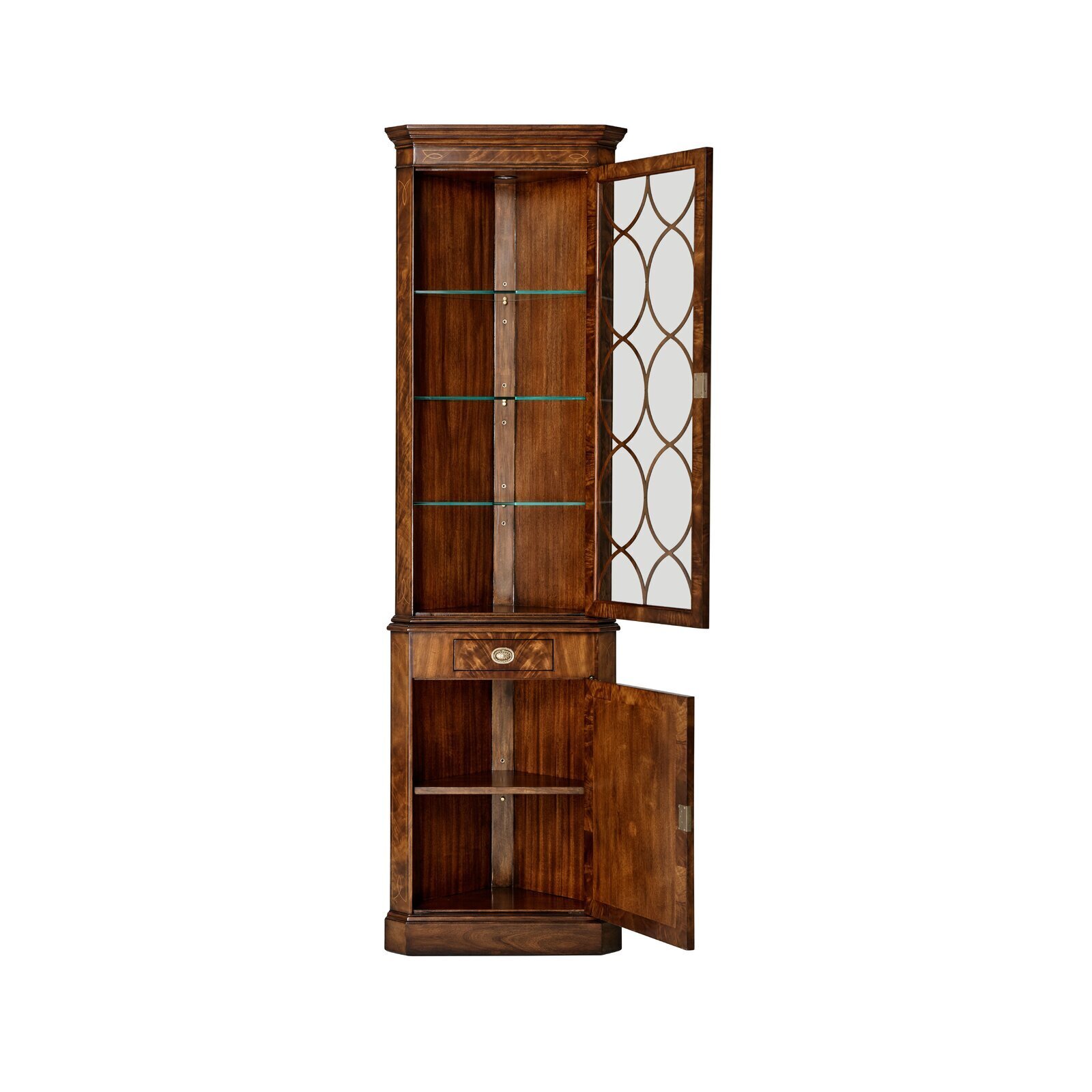Corner Style Tall China Cabinet