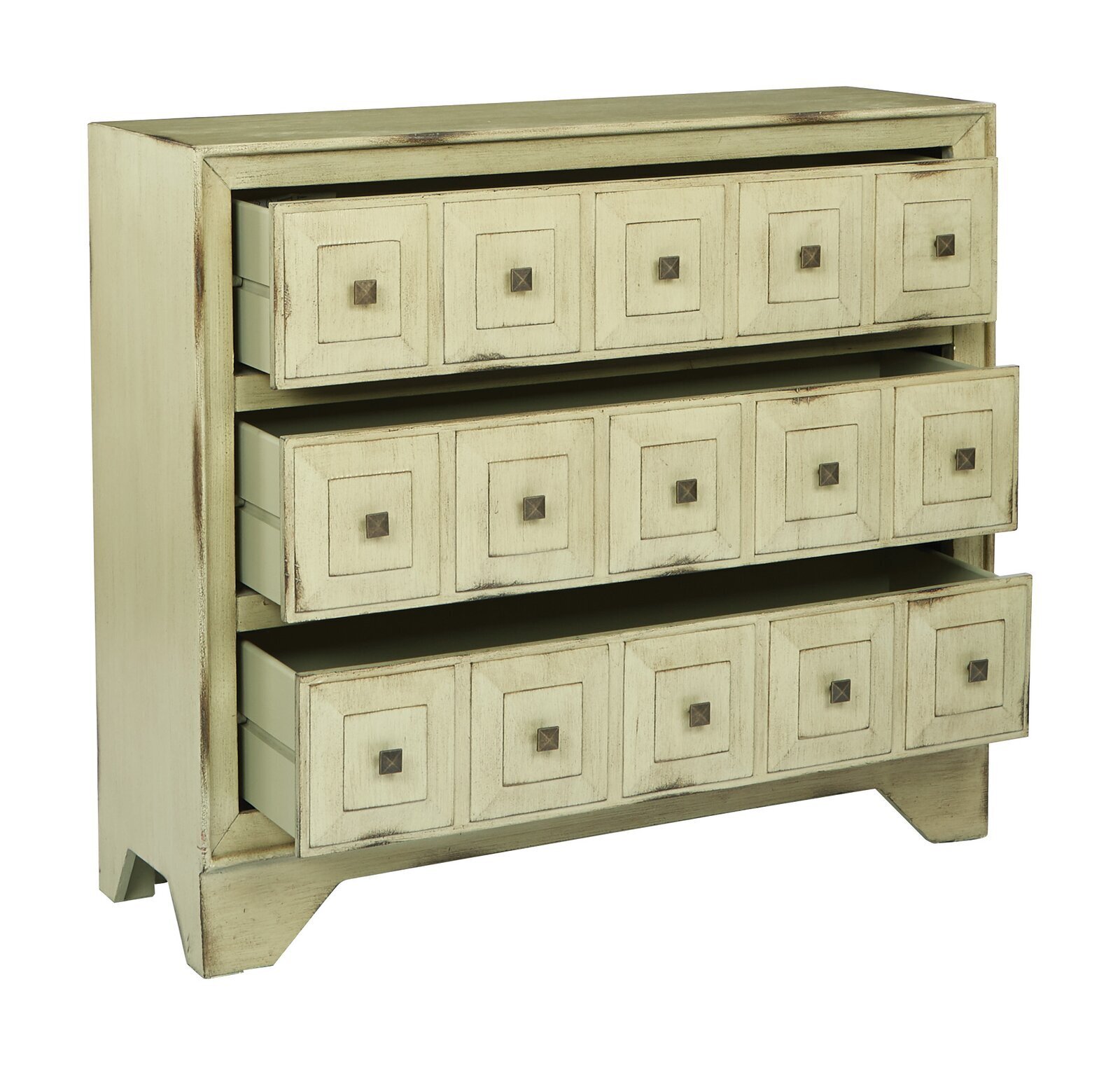 Cream Index Card Filing Cabinet