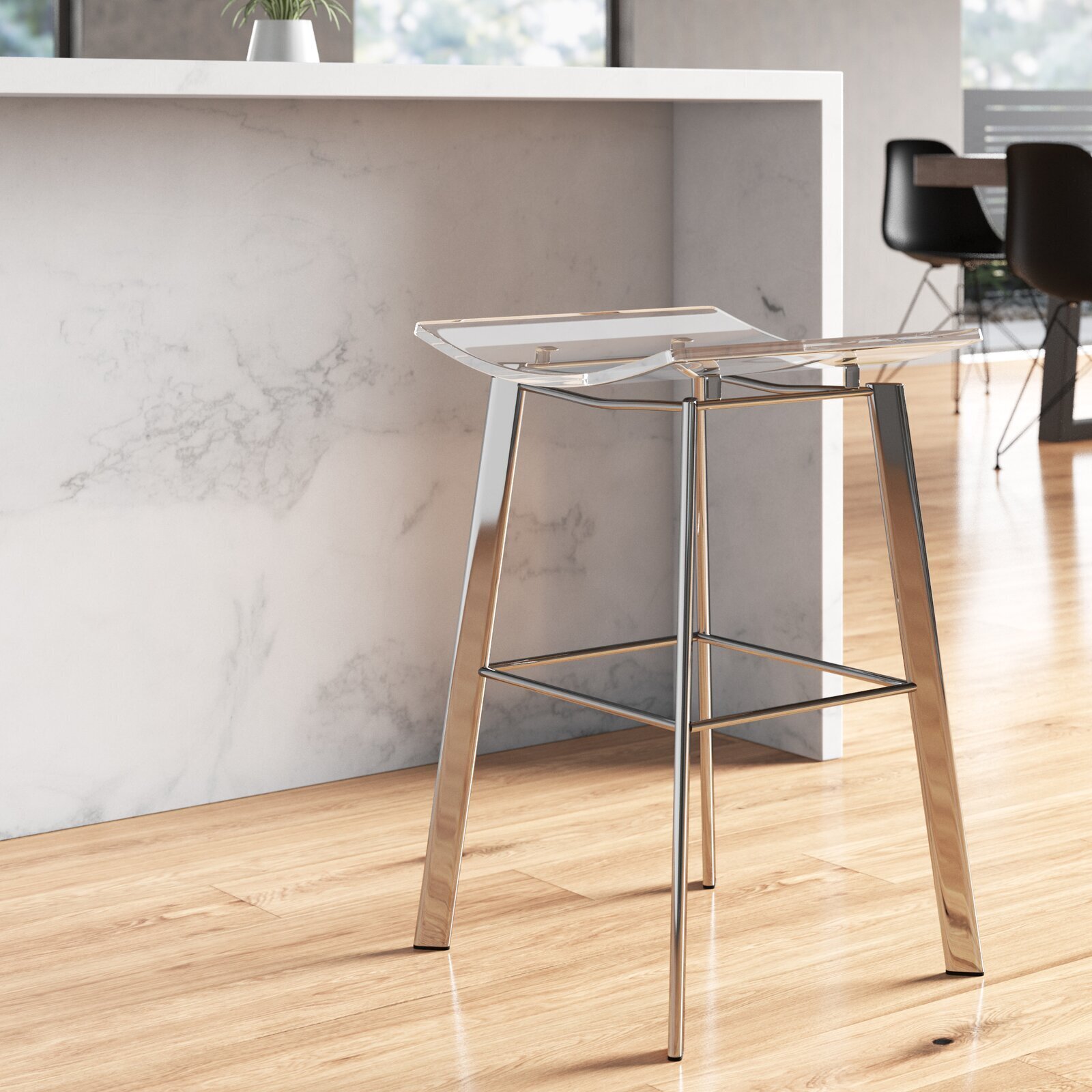Curved Acrylic Barstools