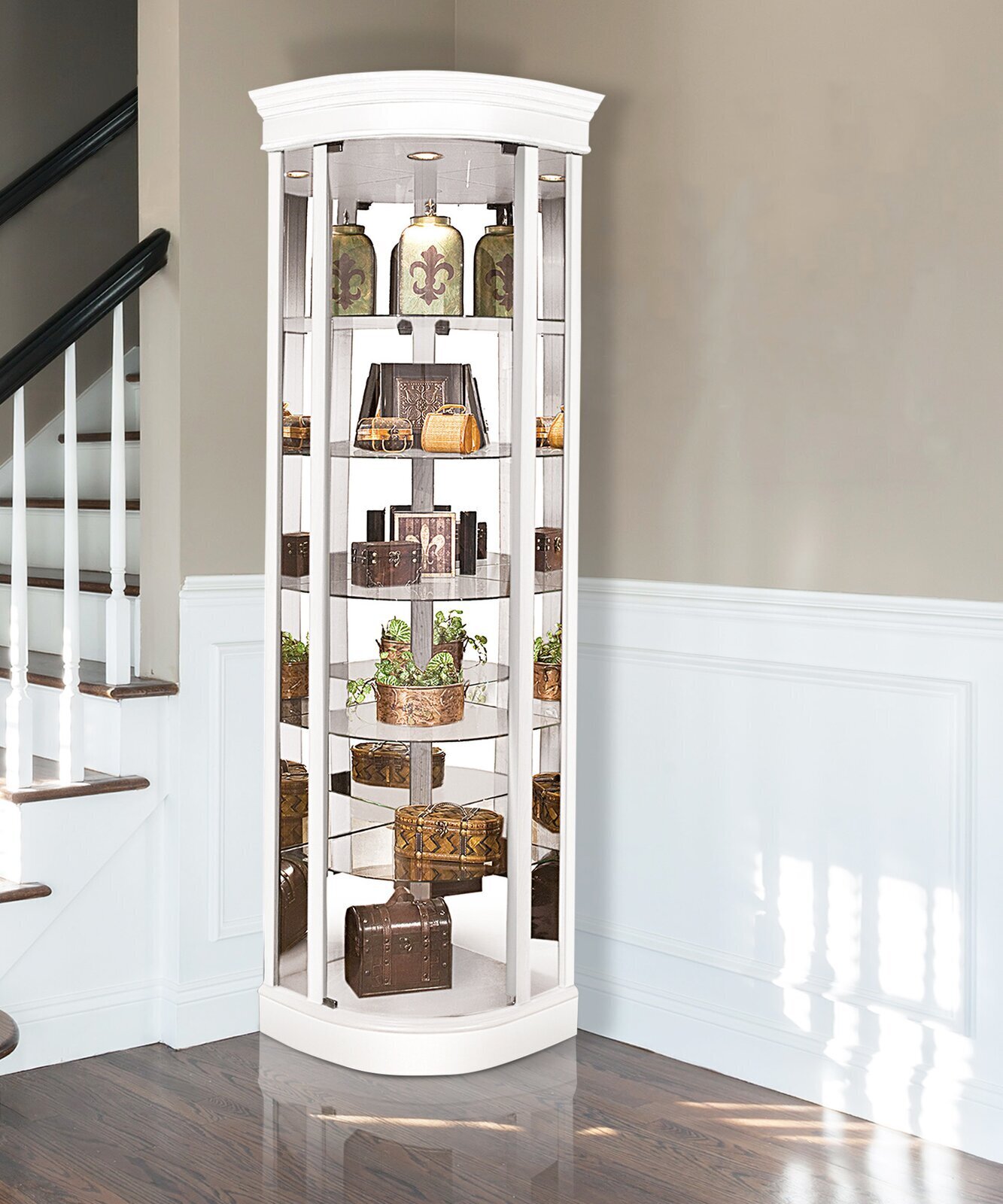 Curved Curio Cabinet