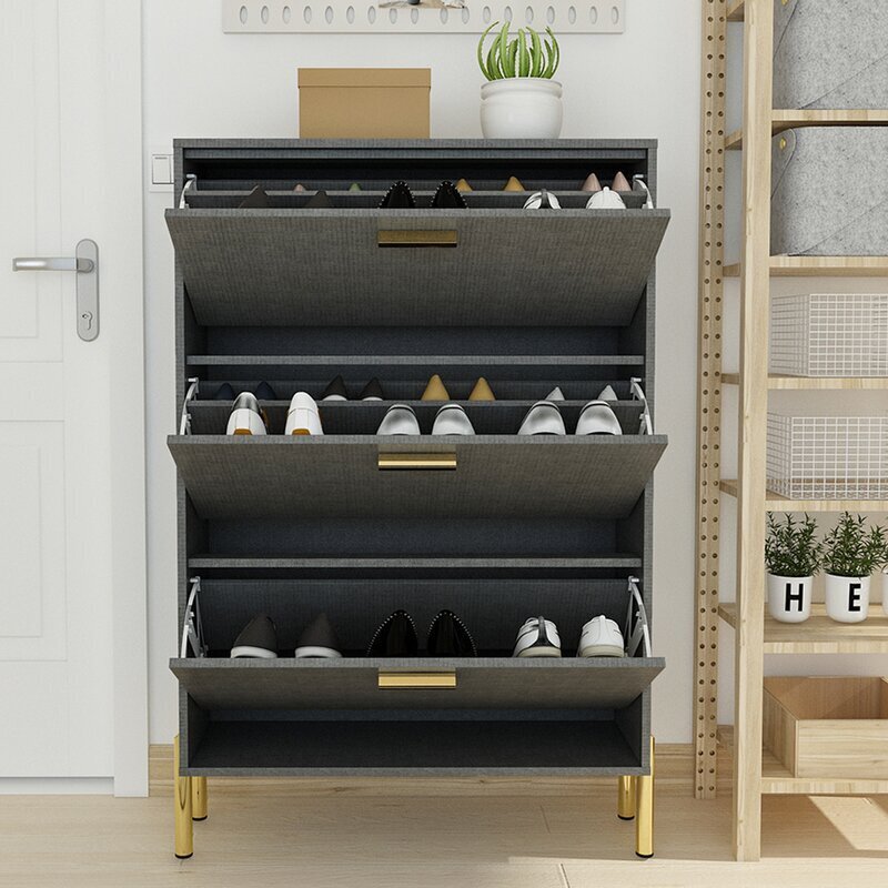 Dark Gray And Gold Modern Cabinet 