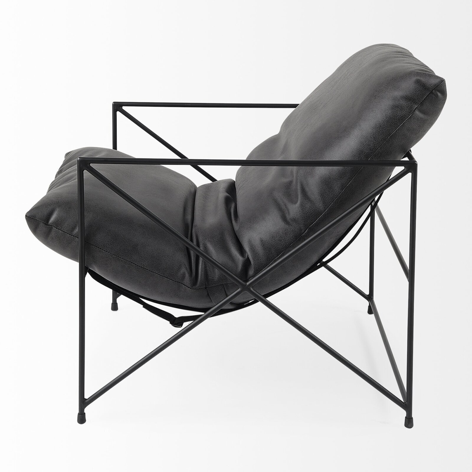 Eclectic Mixed Material Armchair