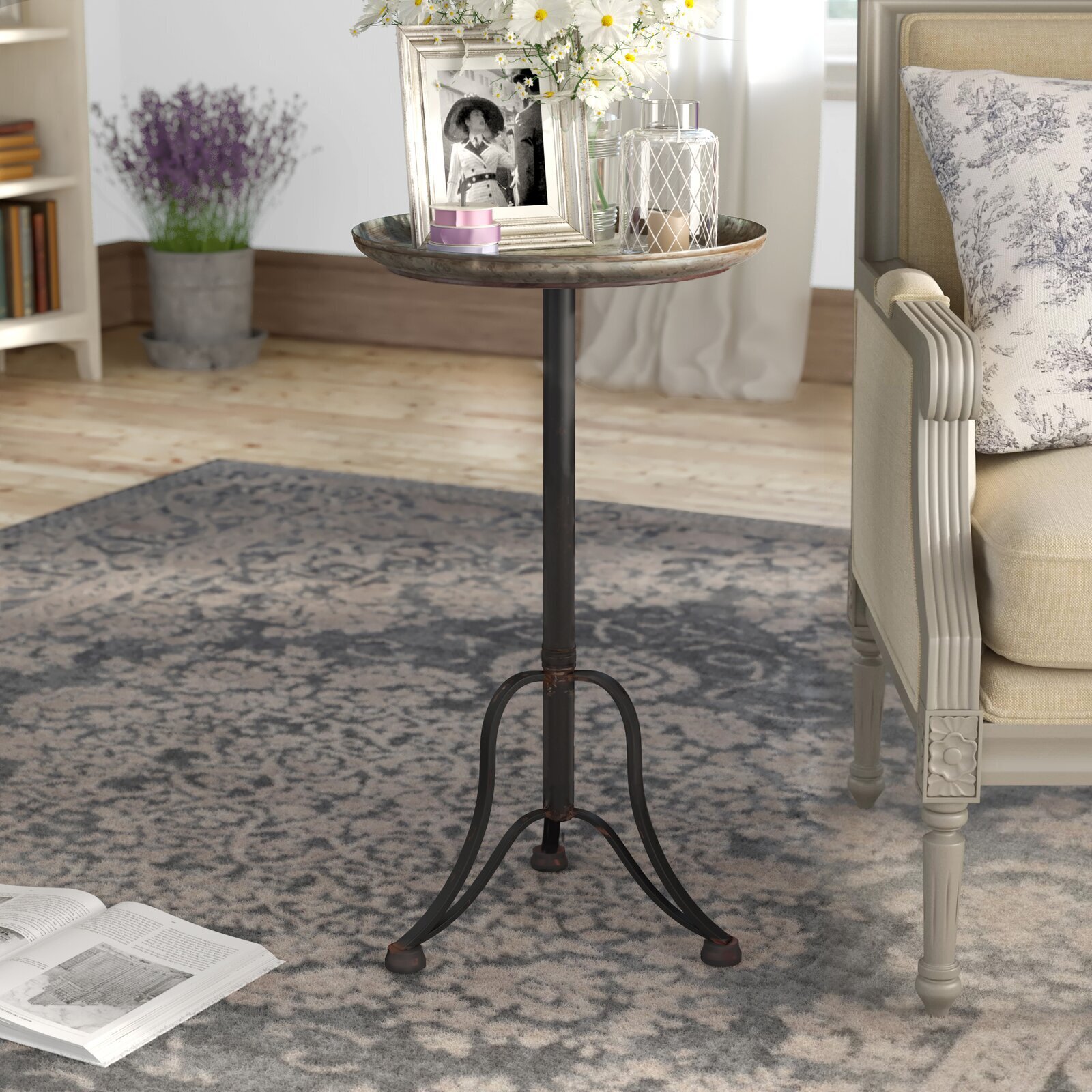 Wrought Iron Bedside Table