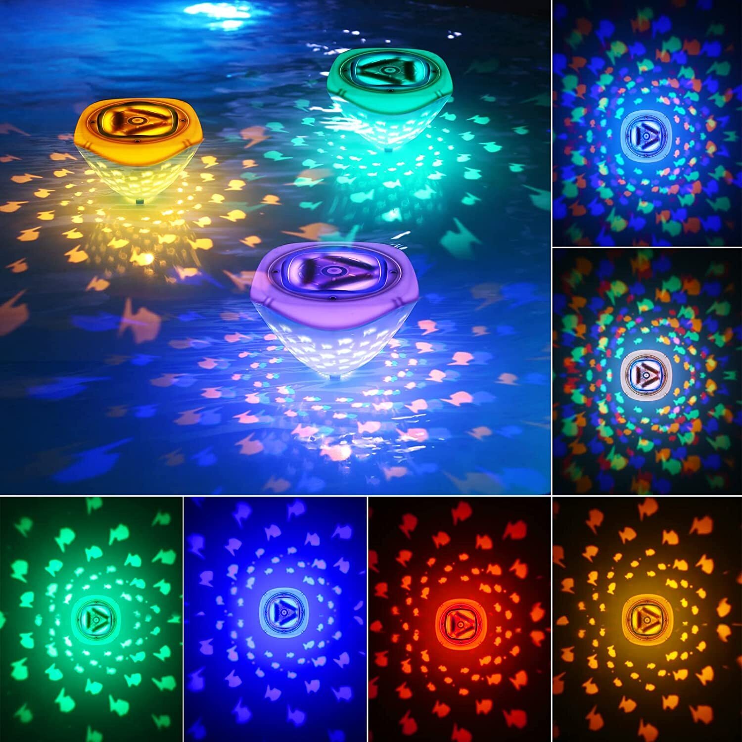 Floating Pool Lights With 4 Colors 