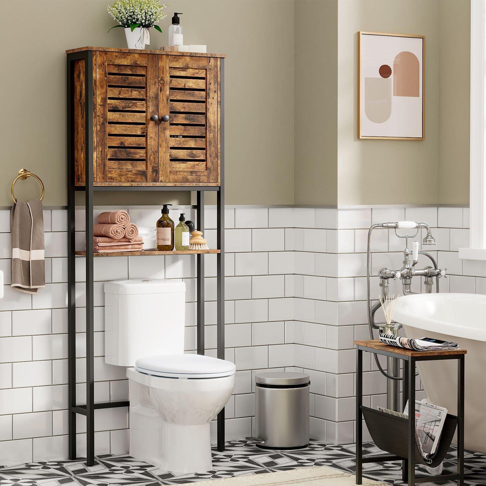 Free Standing Over The Toilet Storage Cabinet