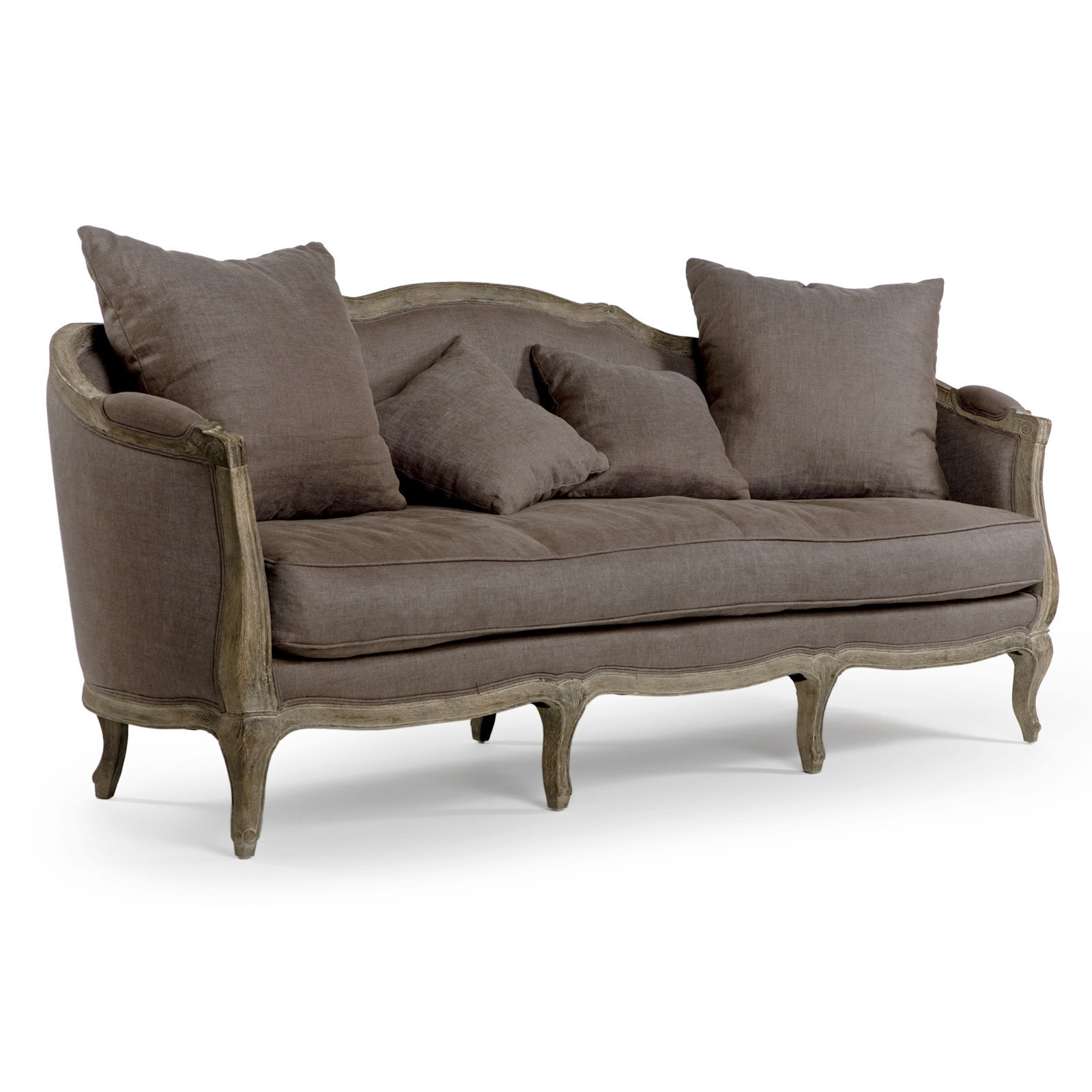 French Country Linen Living Room Couch