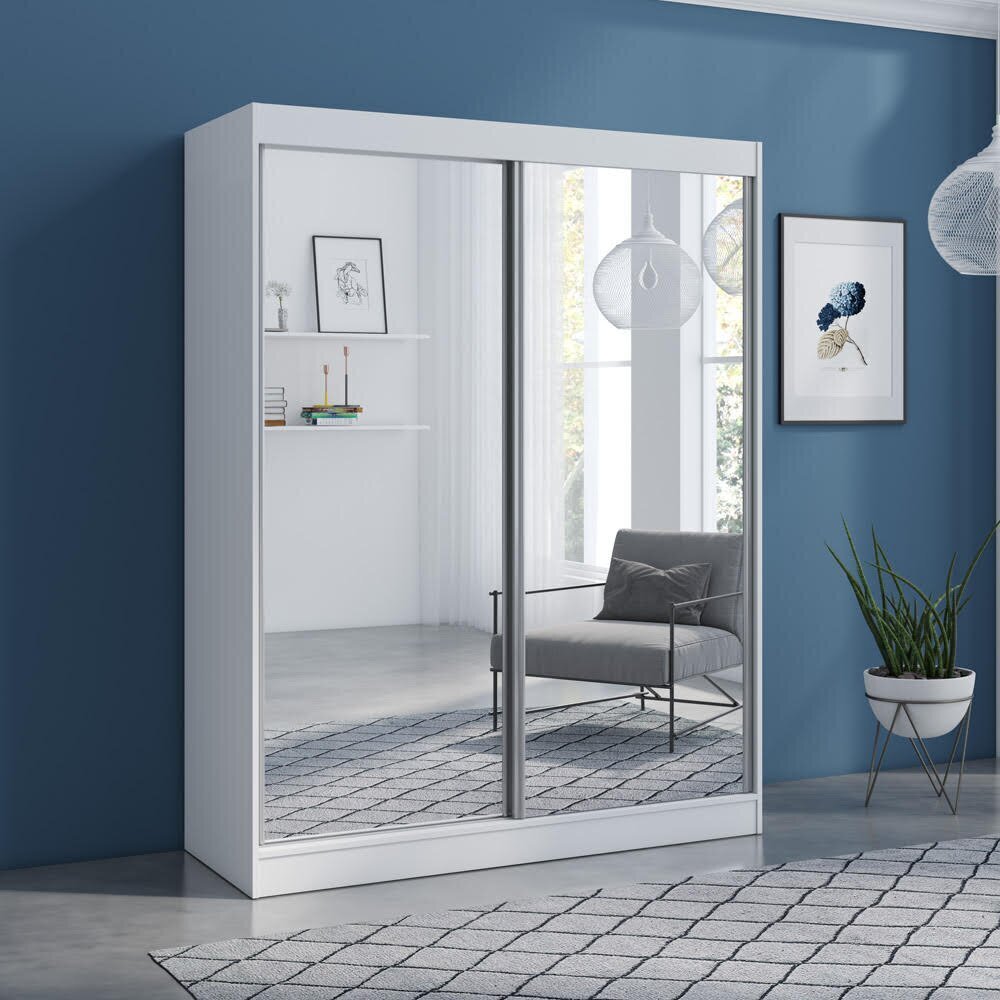 Full Cover Mirror Armoire Wardrobe