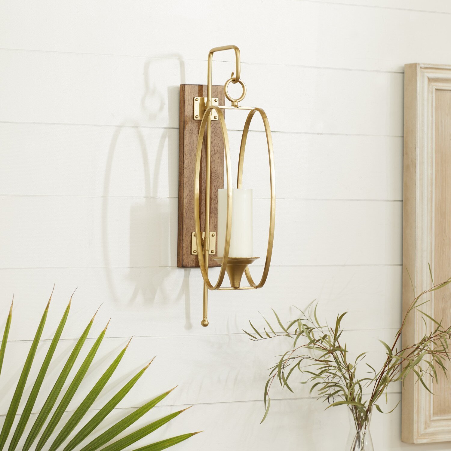 Gold Candle Wall Sconce