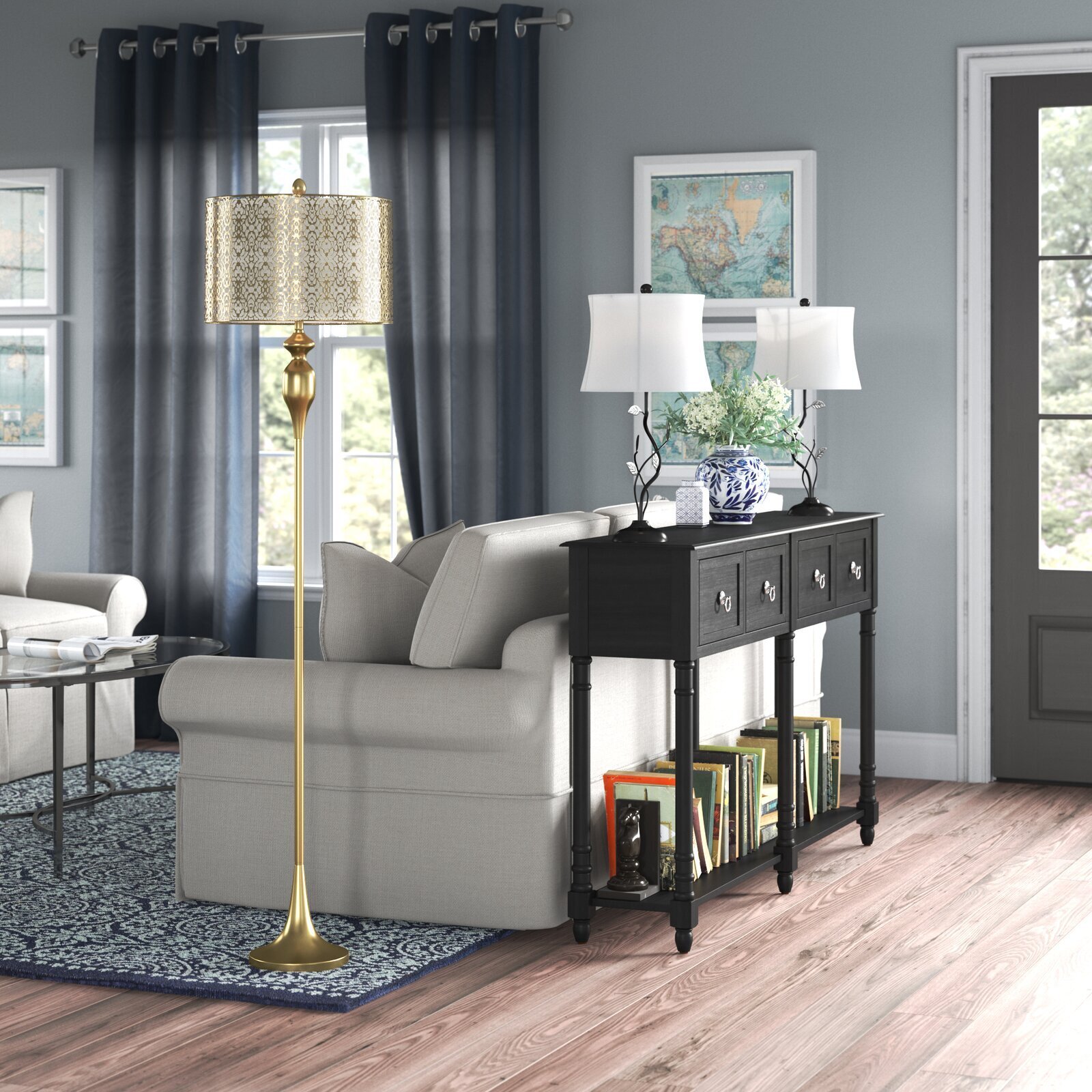 Gold Floor Lamp