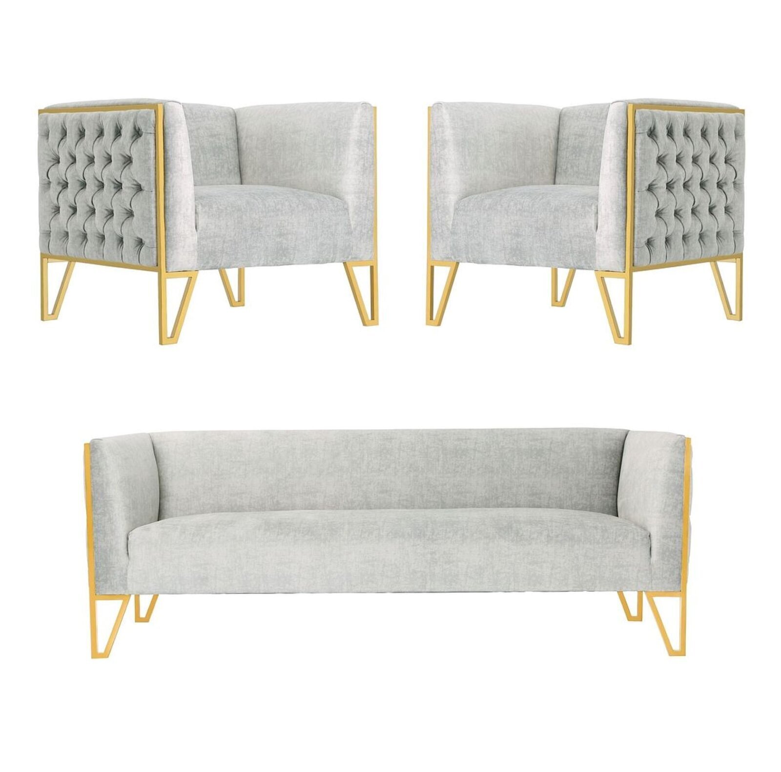 Gold Frame Living Room Suite