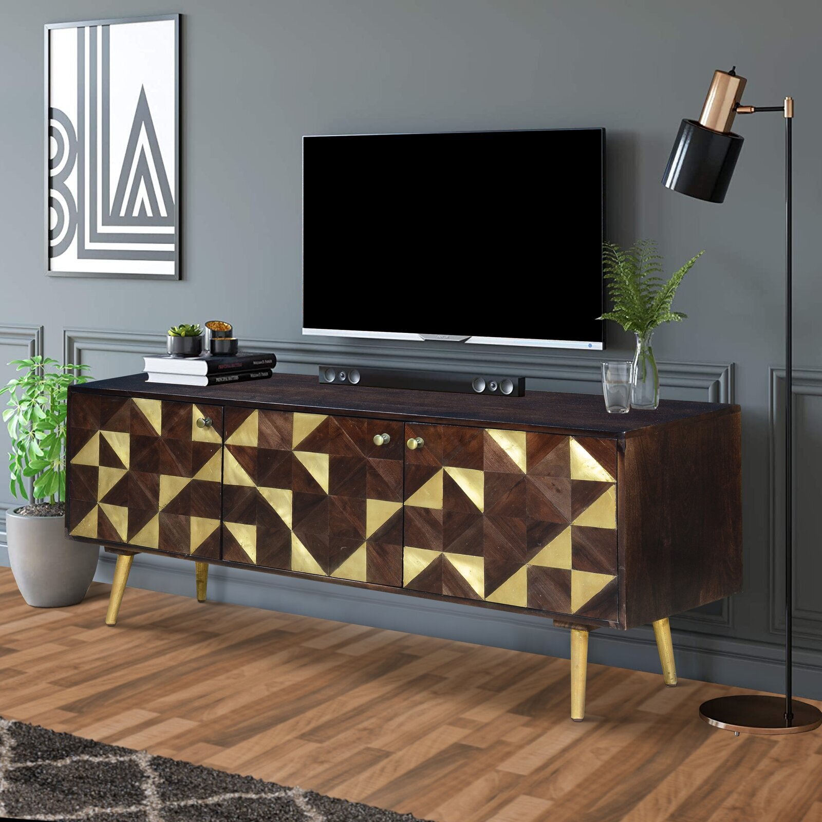 Gold TV Stand