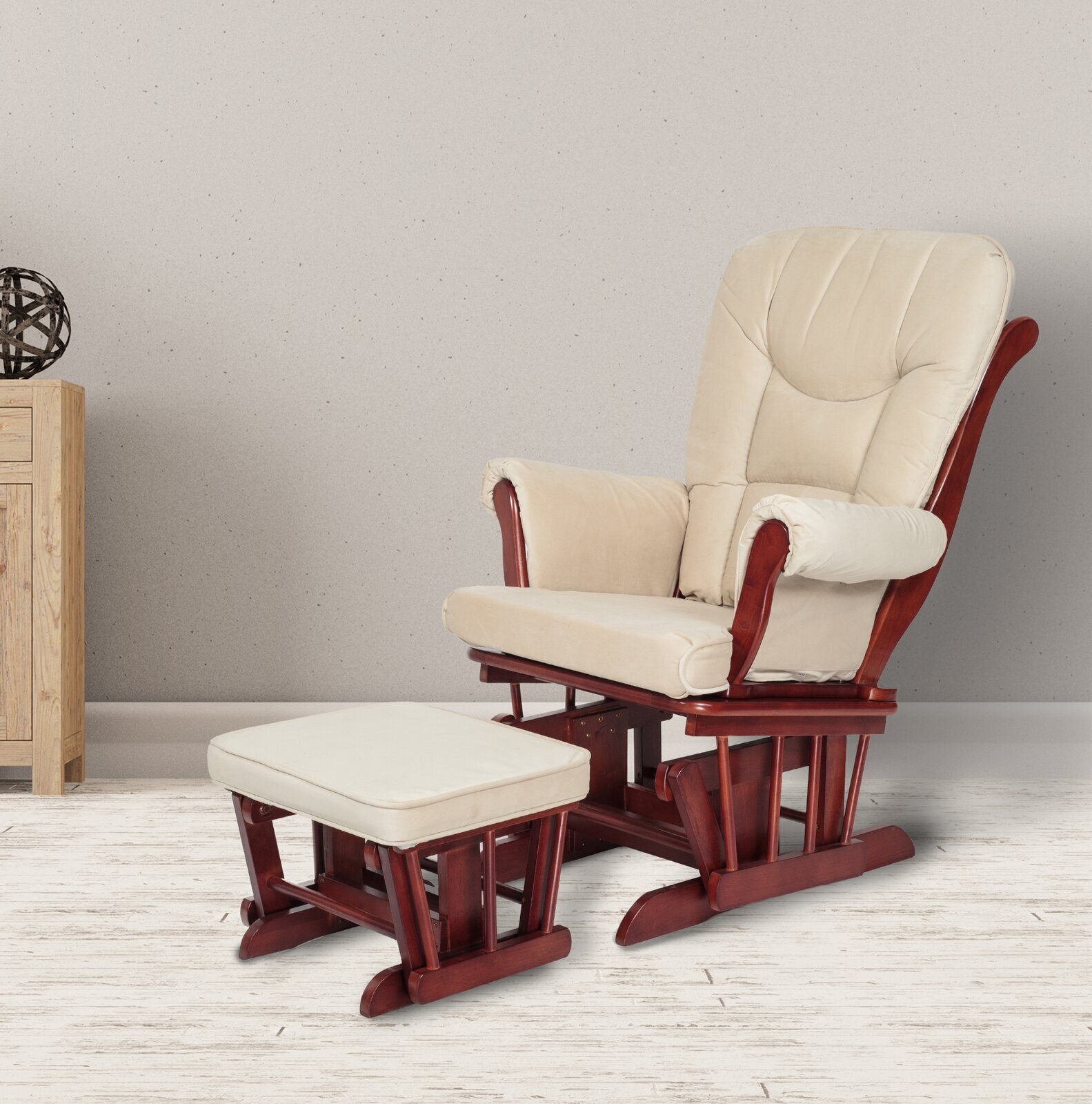 Hardwood Wooden Glider Rocker