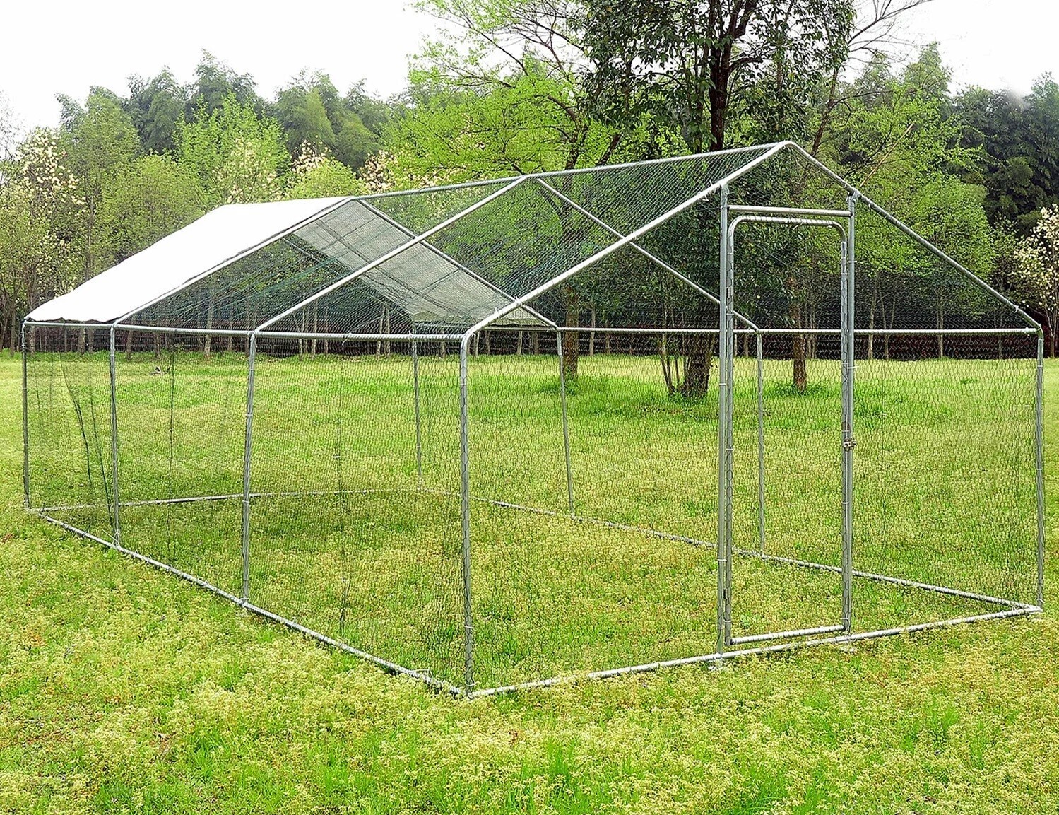 Large Chicken Run With Detachable Roof