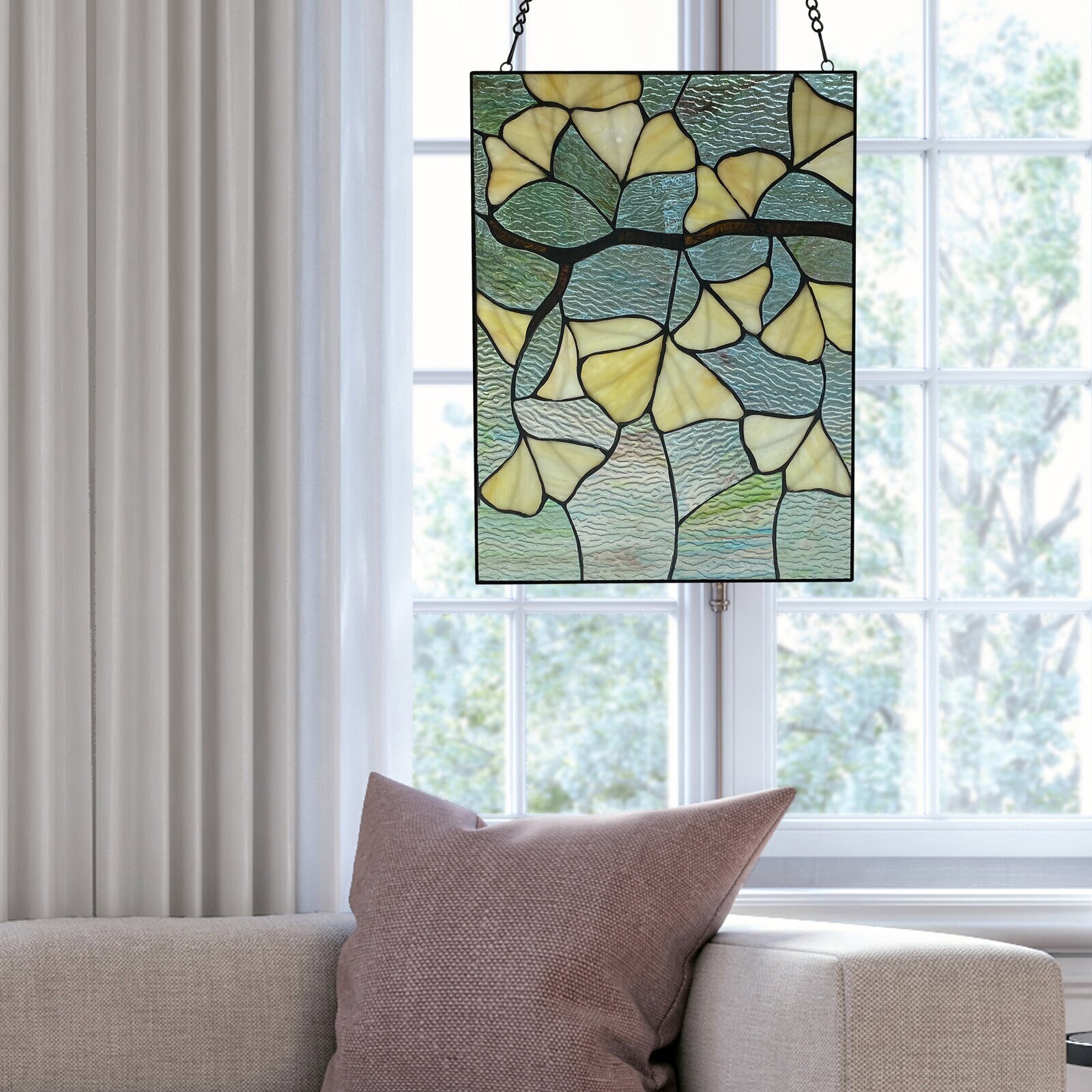 Leafy Glass Panel 