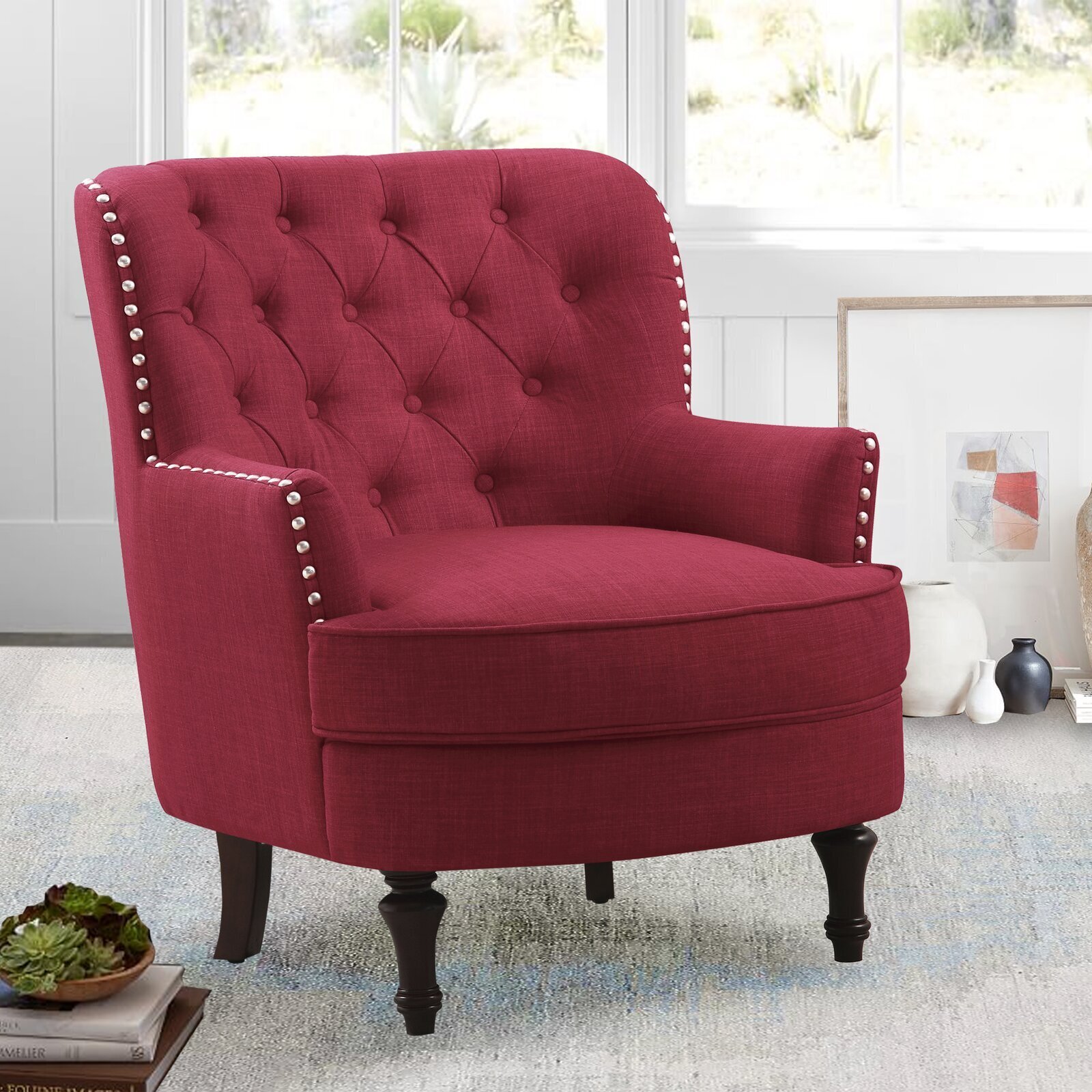 Linen English Armchair