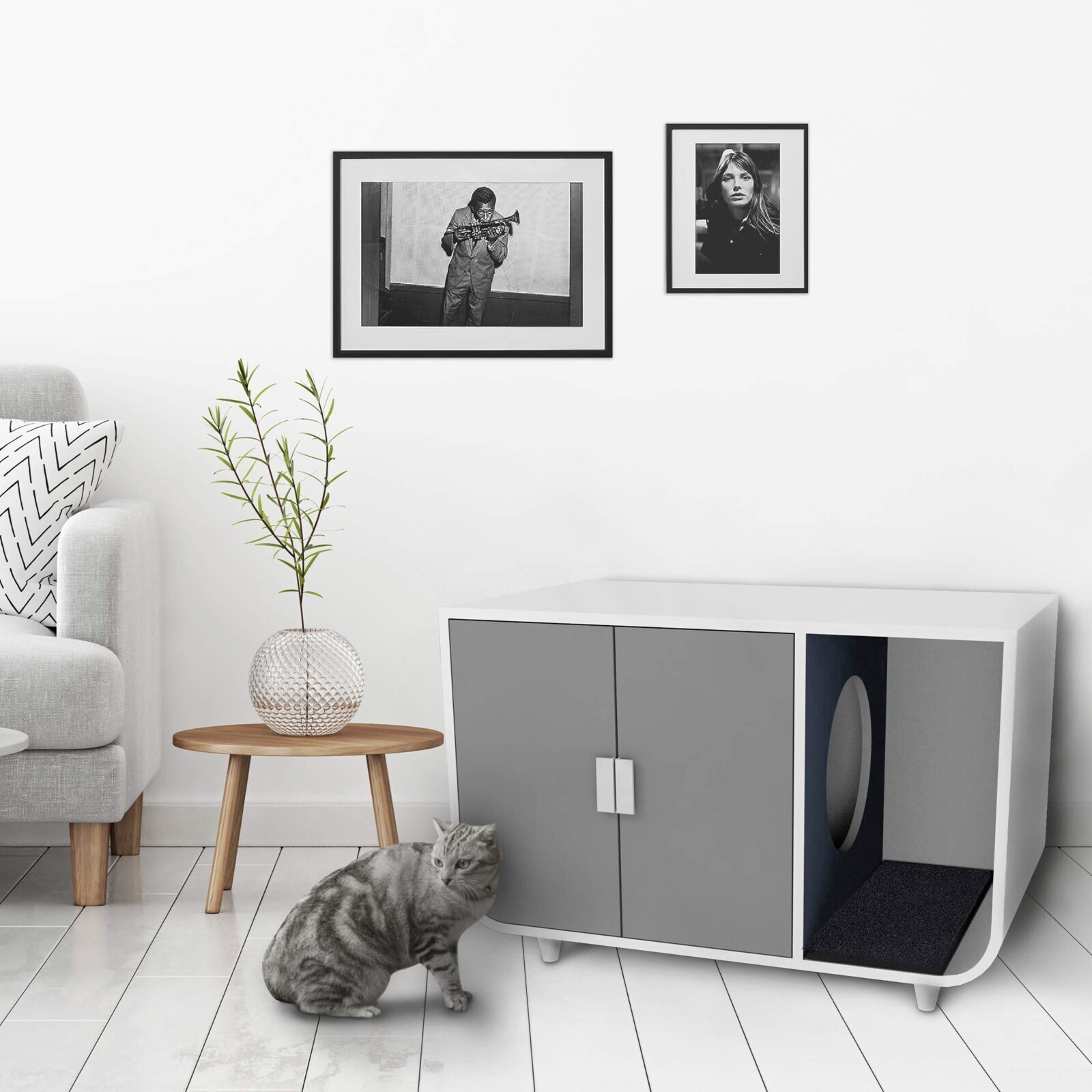 Litter Box Enclosure Side Table