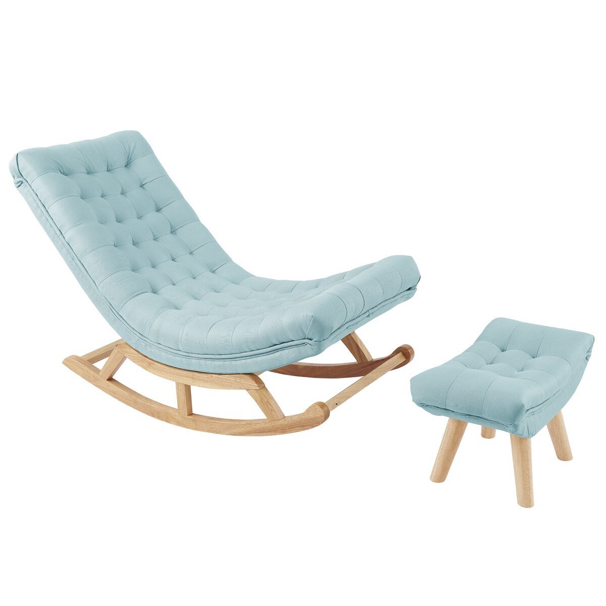 Lounge Style Unique Chair With Ottoman