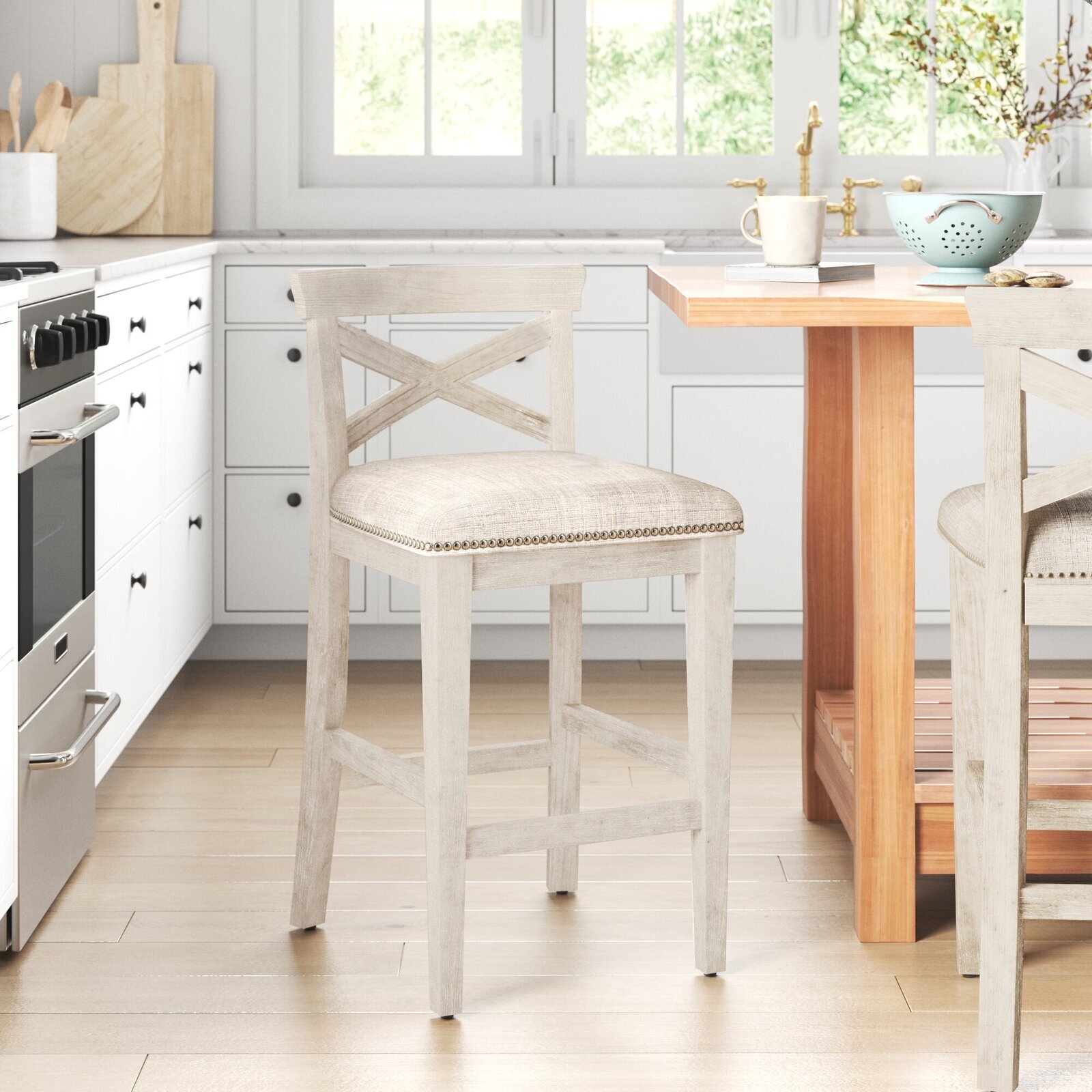 Low Back Parisian Bistro Counter Stools