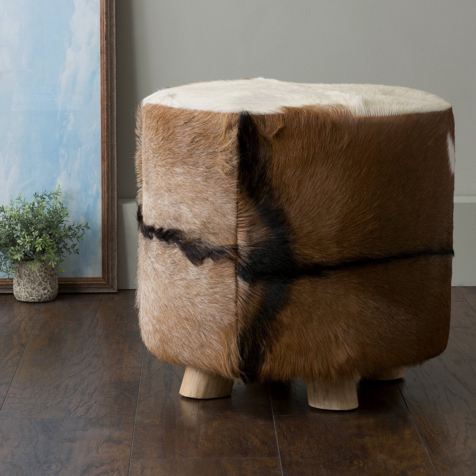 Cowhide Ottomans