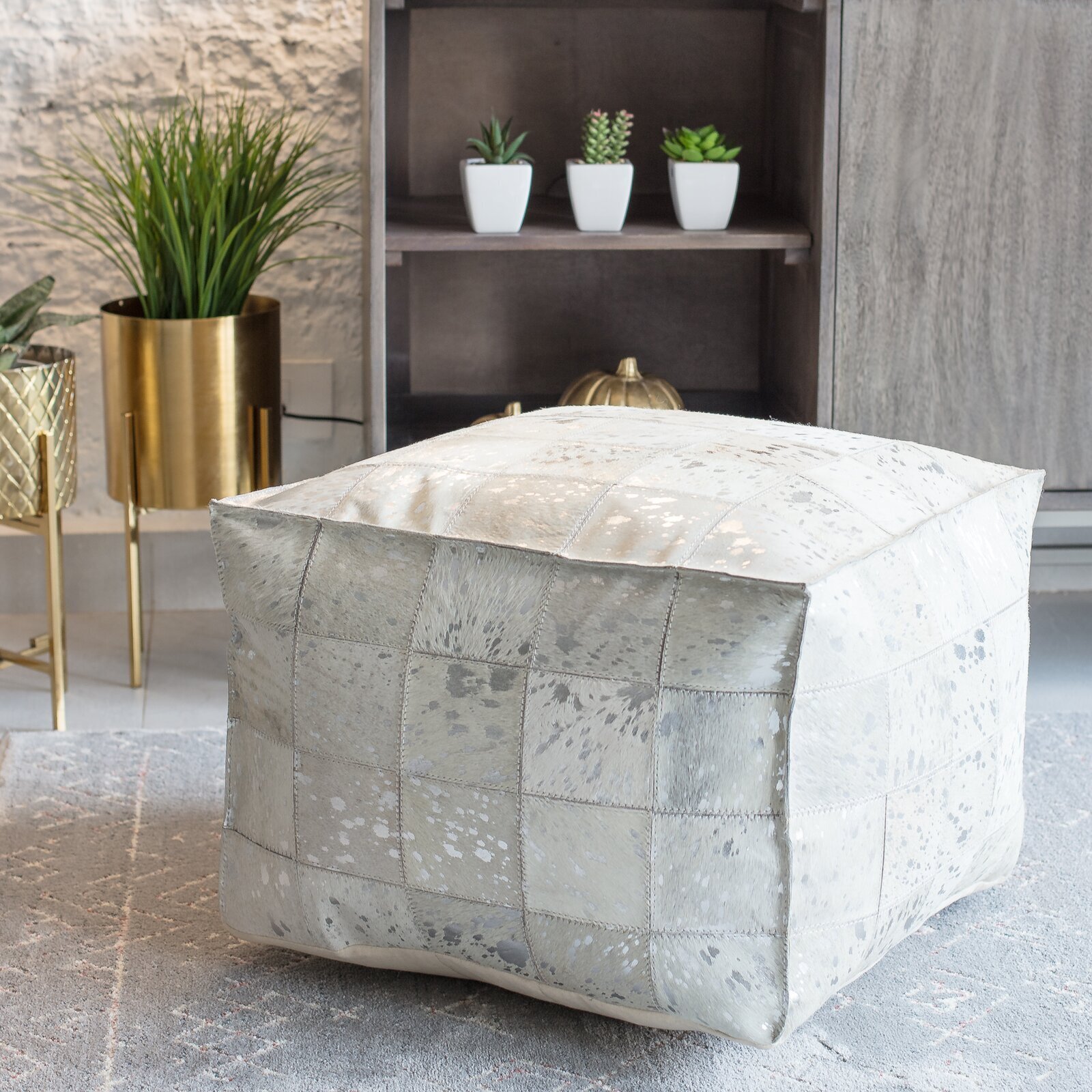 Metallic Ottoman