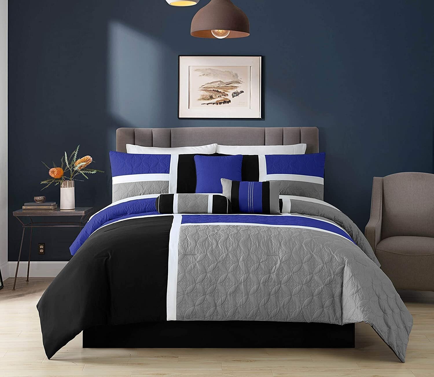Microfiber 7 Piece Comforter Set