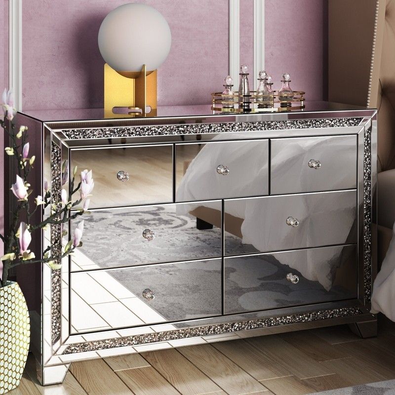 Mirrored Silver Furniture Dresser | Foter Mirrored Silver Furniture Dresser | Foter