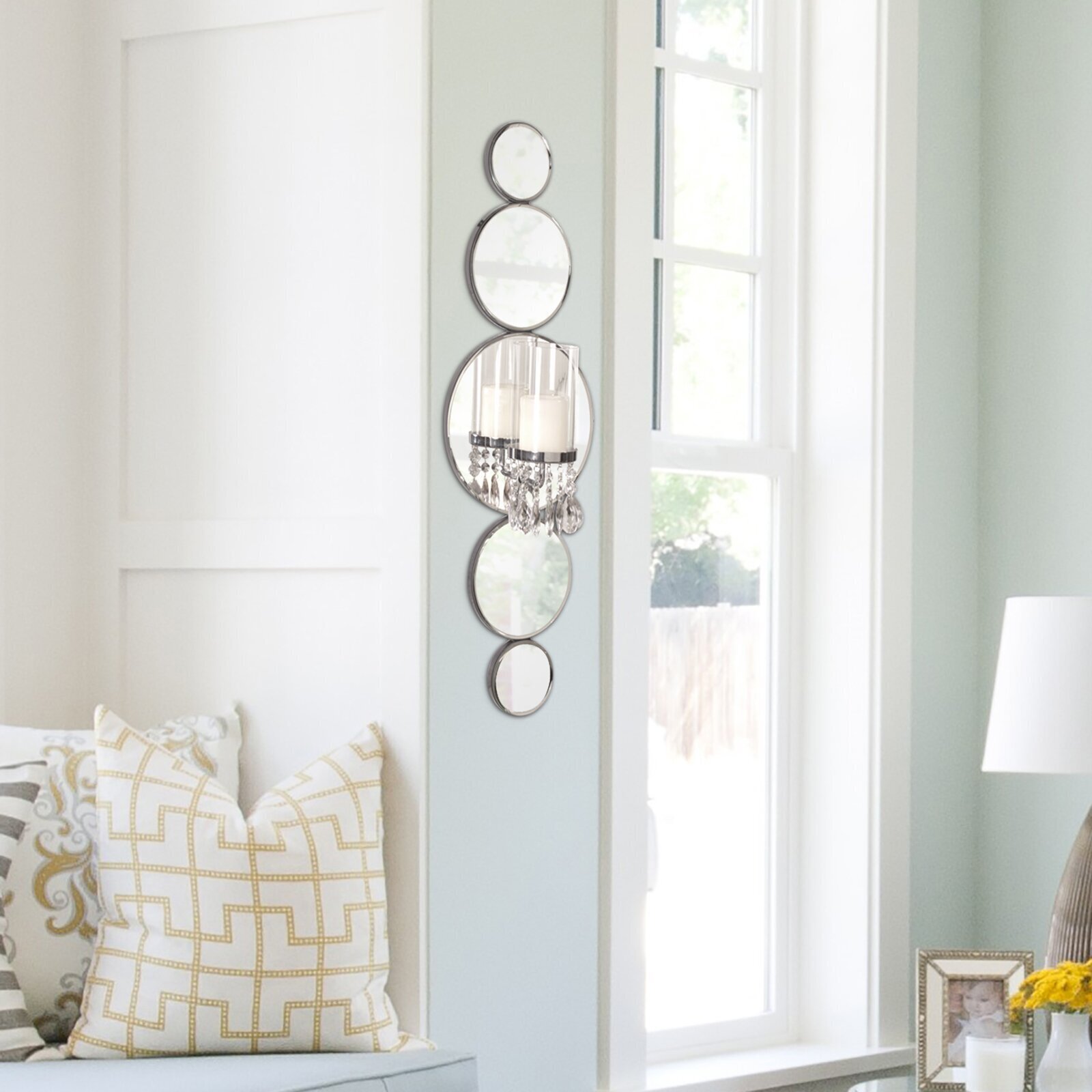 Mirrored Wall Sconces for Candles