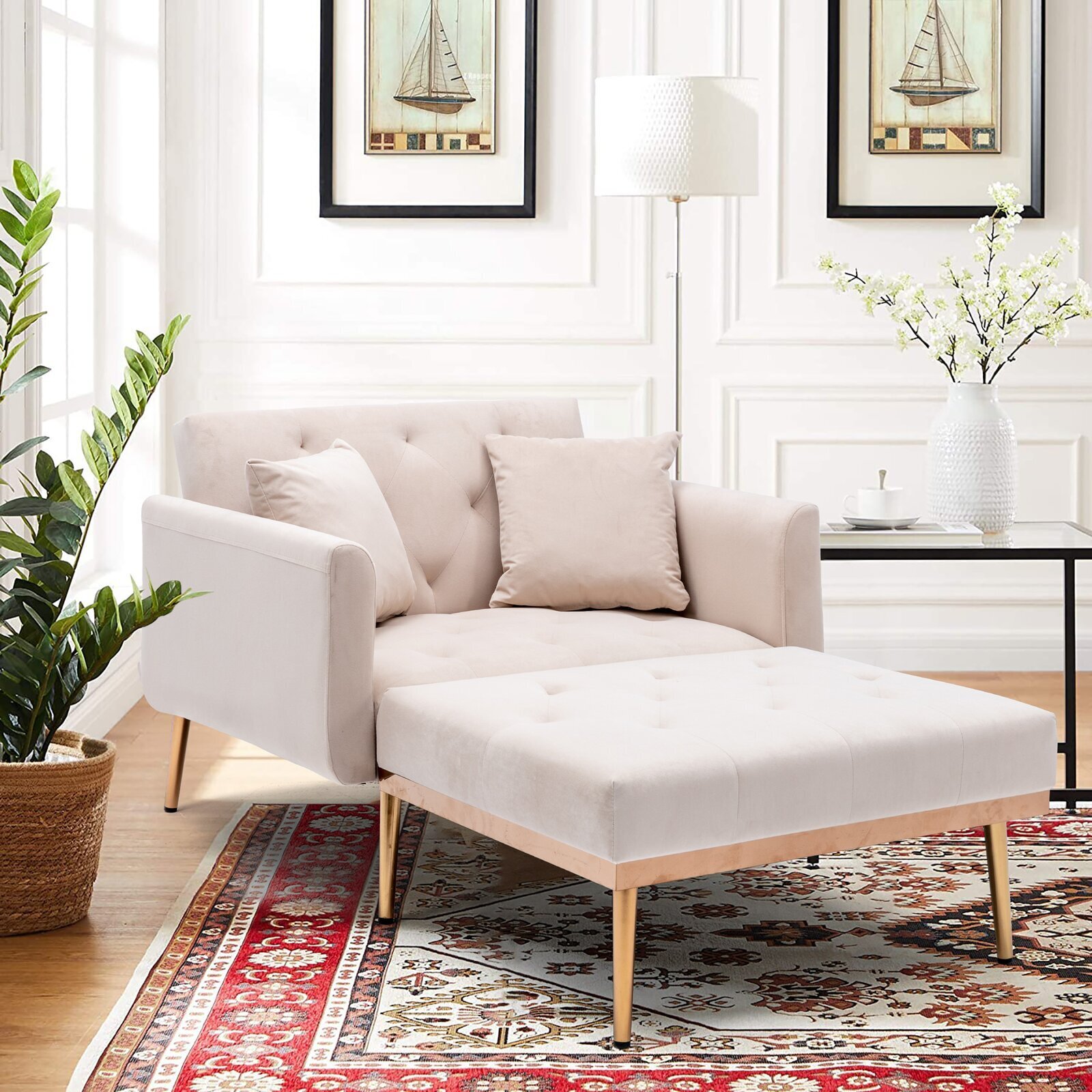 Modern 2 Person Chaise for Indoor Use