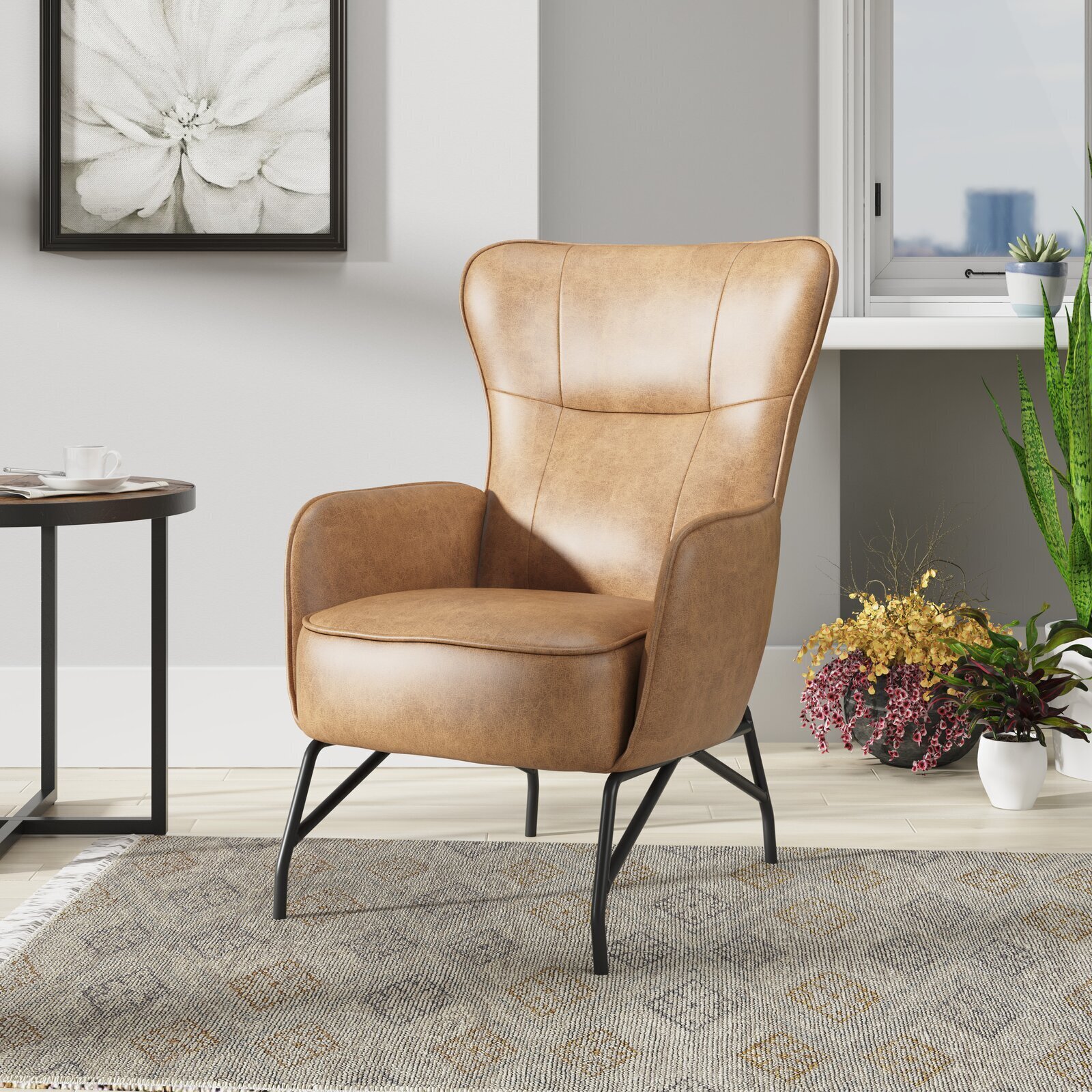 Modern High Seat Armchair